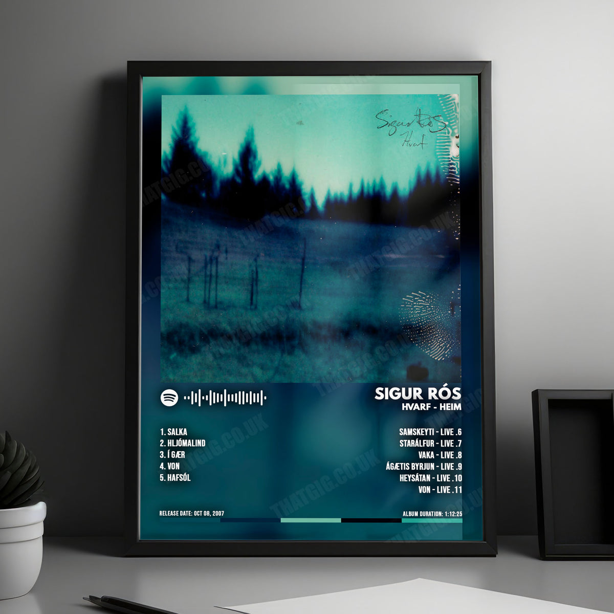 Sigur_Rós "Hvarf - Heim" Album Cover Poster - with Complete Tracklist