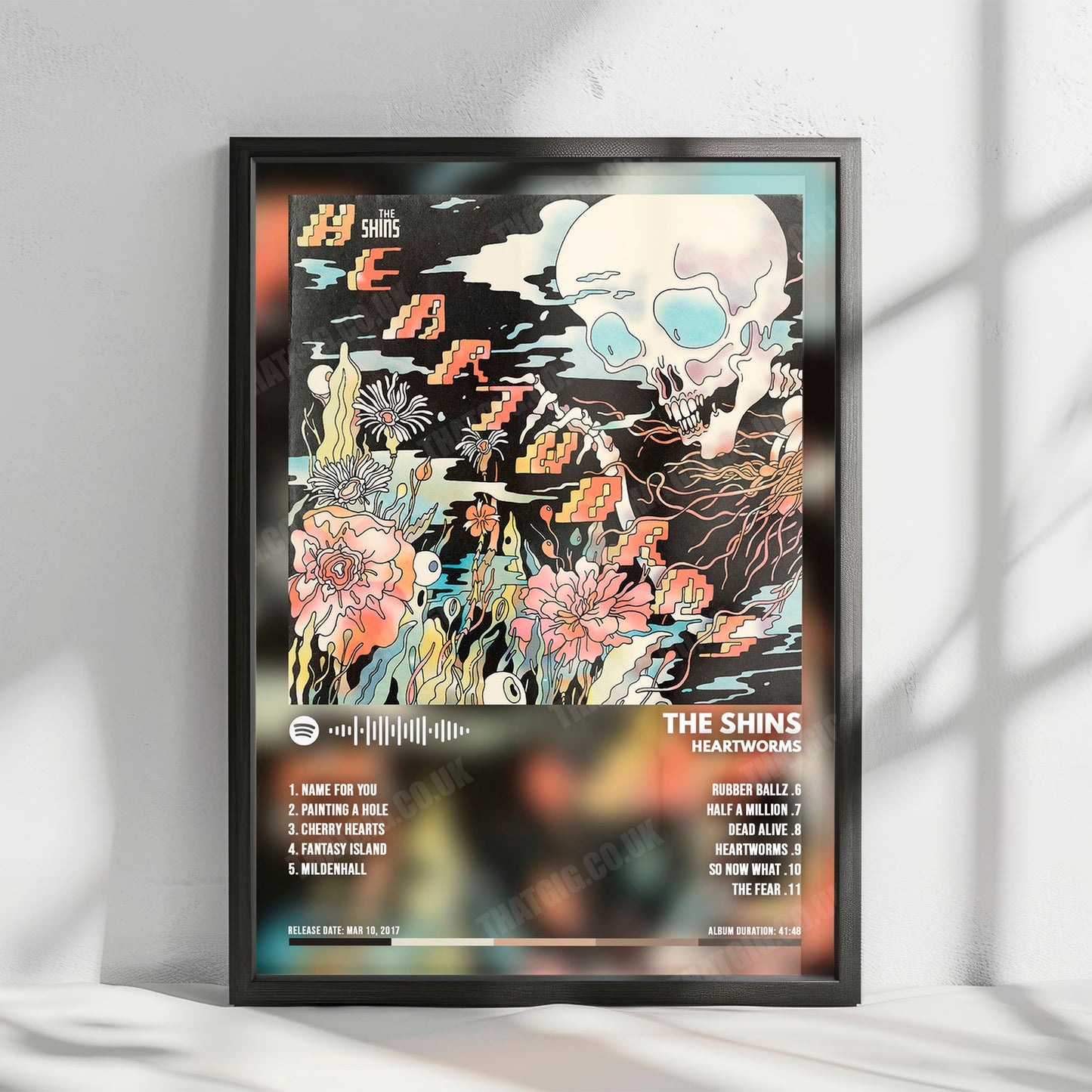 The Shins "Heartworms" Album Cover Poster - with Complete Tracklist