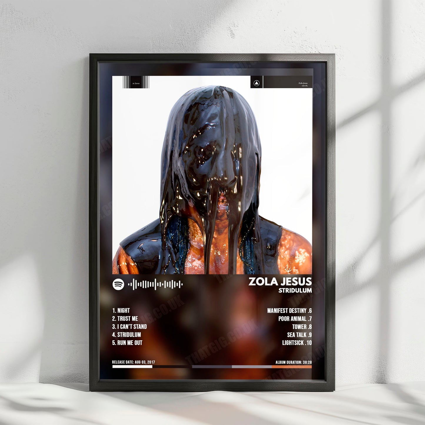 Zola Jesus "Stridulum" Album Cover Poster - with Complete Tracklist