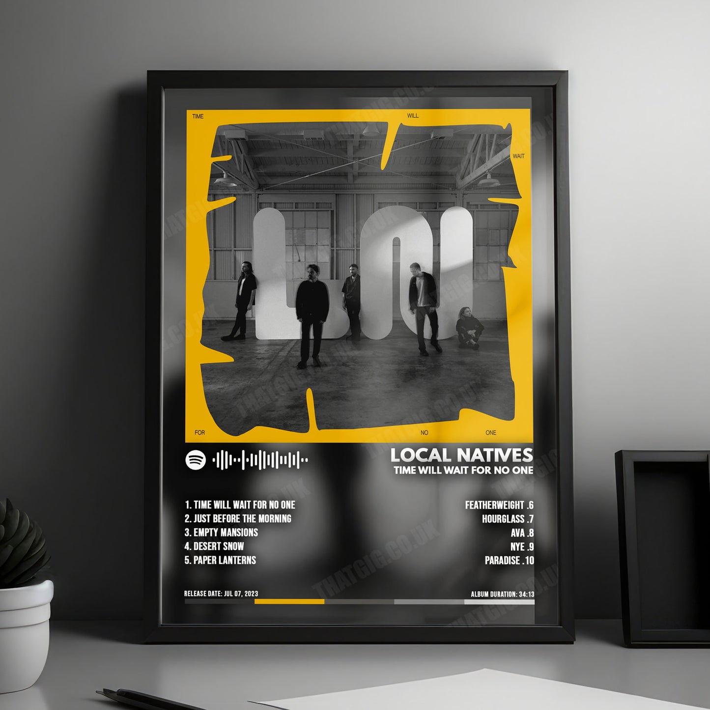 Local Natives "Time Will Wait For No One" Album Cover Poster - with Complete Tracklist