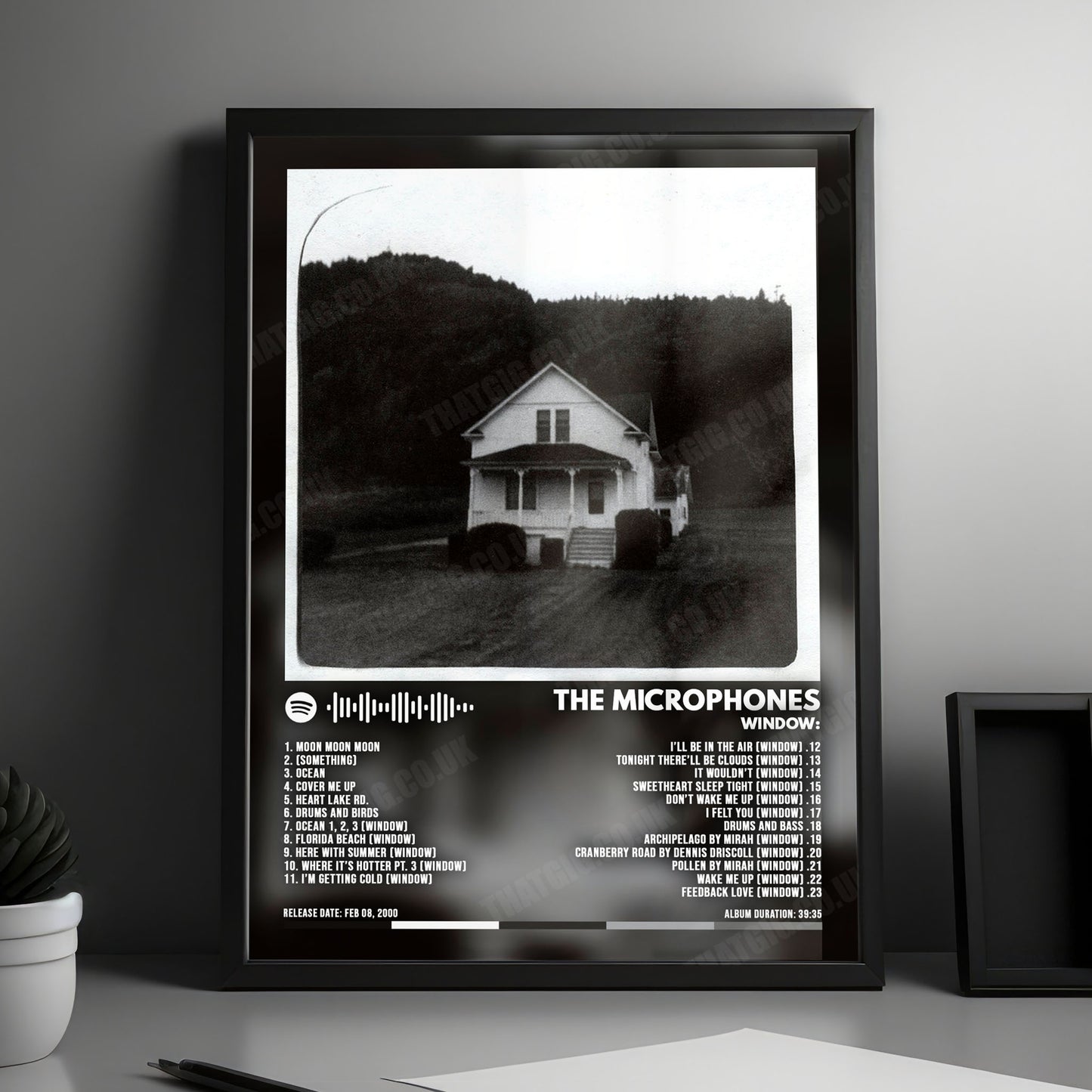 The Microphones "Window:" Album Cover Poster - with Complete Tracklist