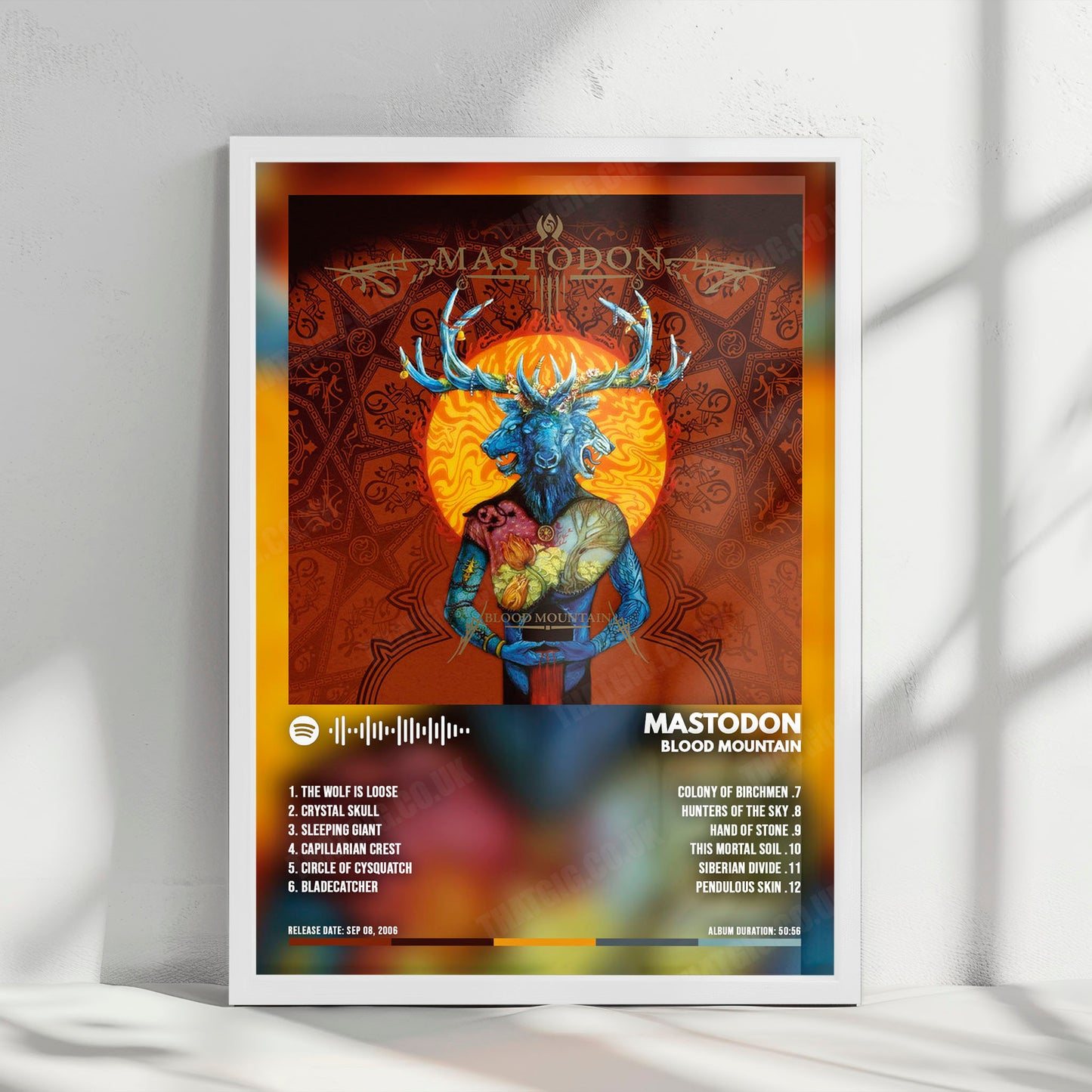 Mastodon "Blood Mountain" Album Cover Poster - with Complete Tracklist