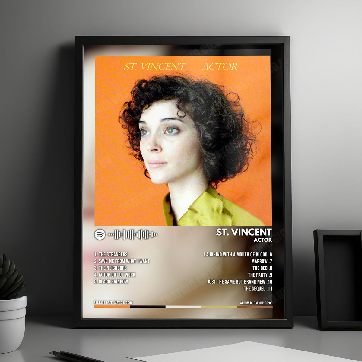 St. Vincent "Actor" Album Cover Poster - with Complete Tracklist