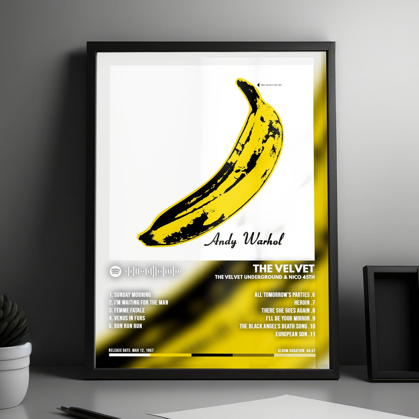 The Velvet Underground & Nico "The Velvet Underground & Nico " Album Cover Poster - with Complete Tracklist