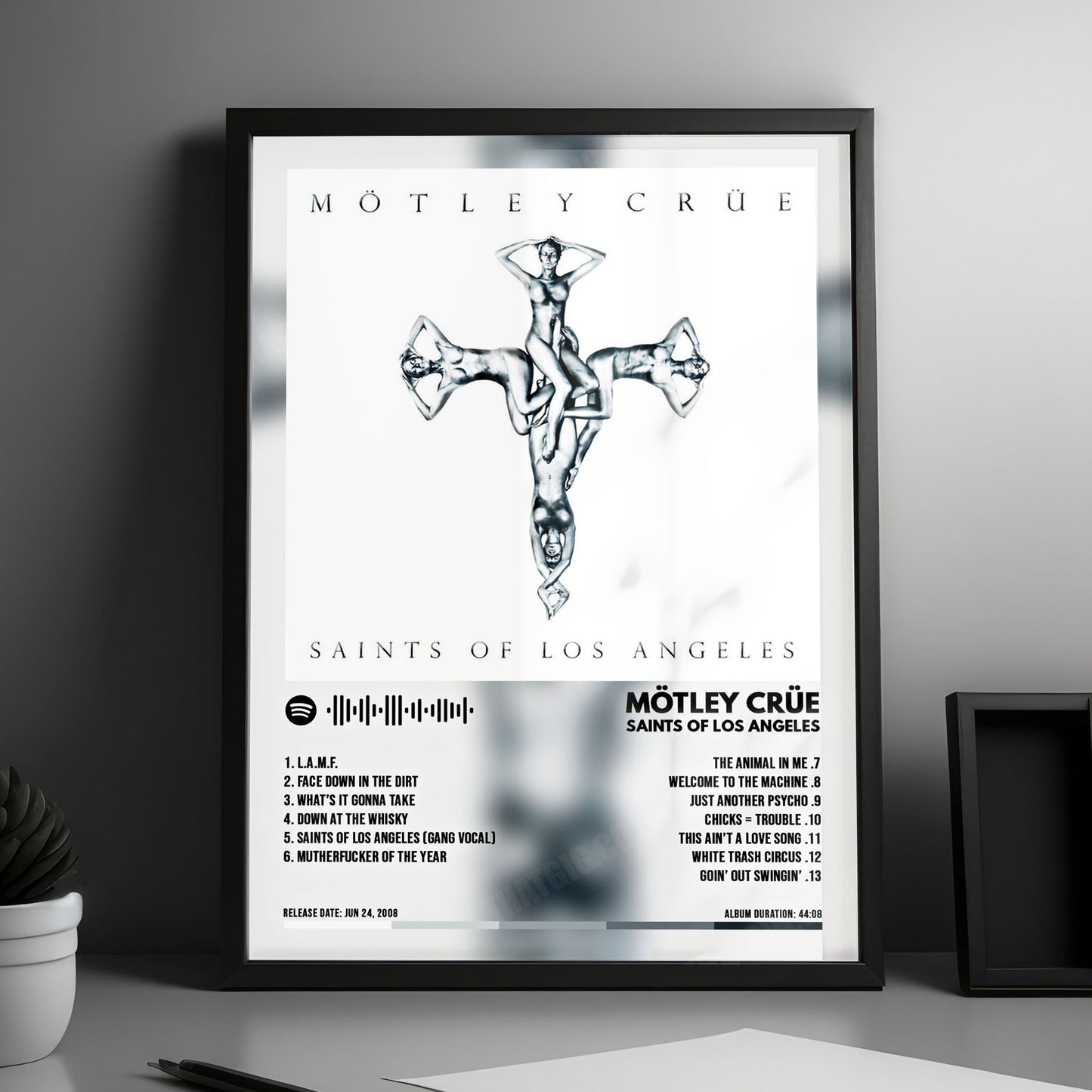 Mötley Crüe "Saints Of Los Angeles" Album Cover Poster - with Complete Tracklist