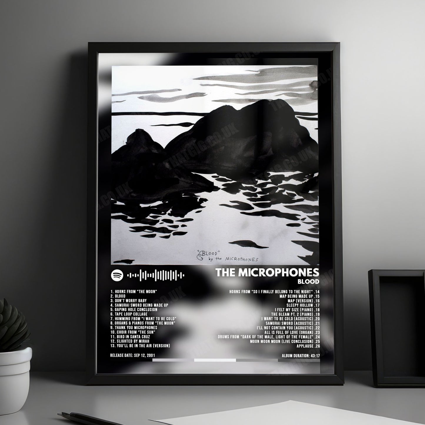 The Microphones "Blood" Album Cover Poster - with Complete Tracklist
