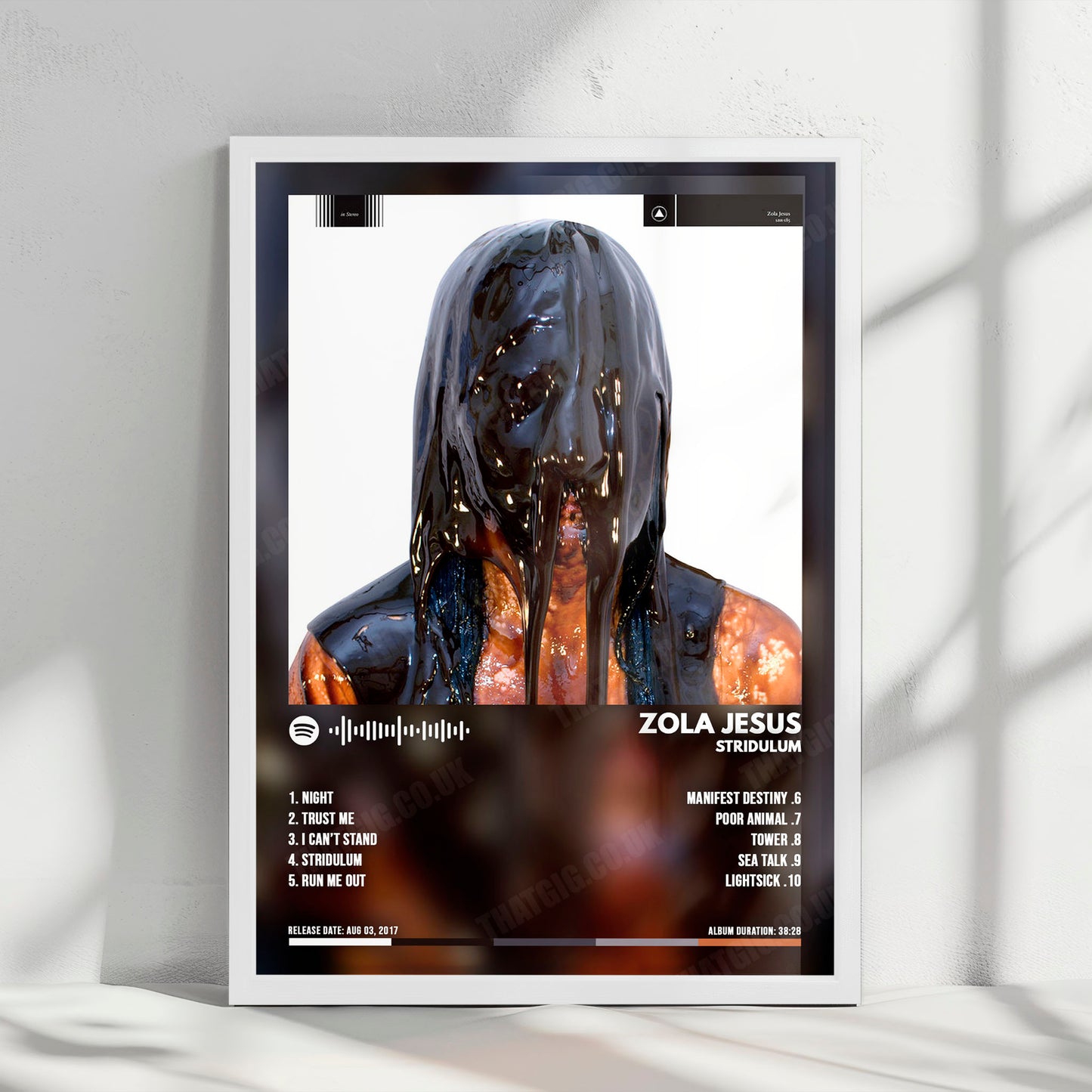 Zola Jesus "Stridulum" Album Cover Poster - with Complete Tracklist