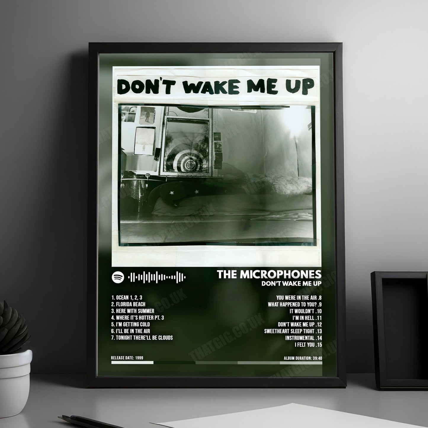 The Microphones "Don't Wake Me Up" Album Cover Poster - with Complete Tracklist