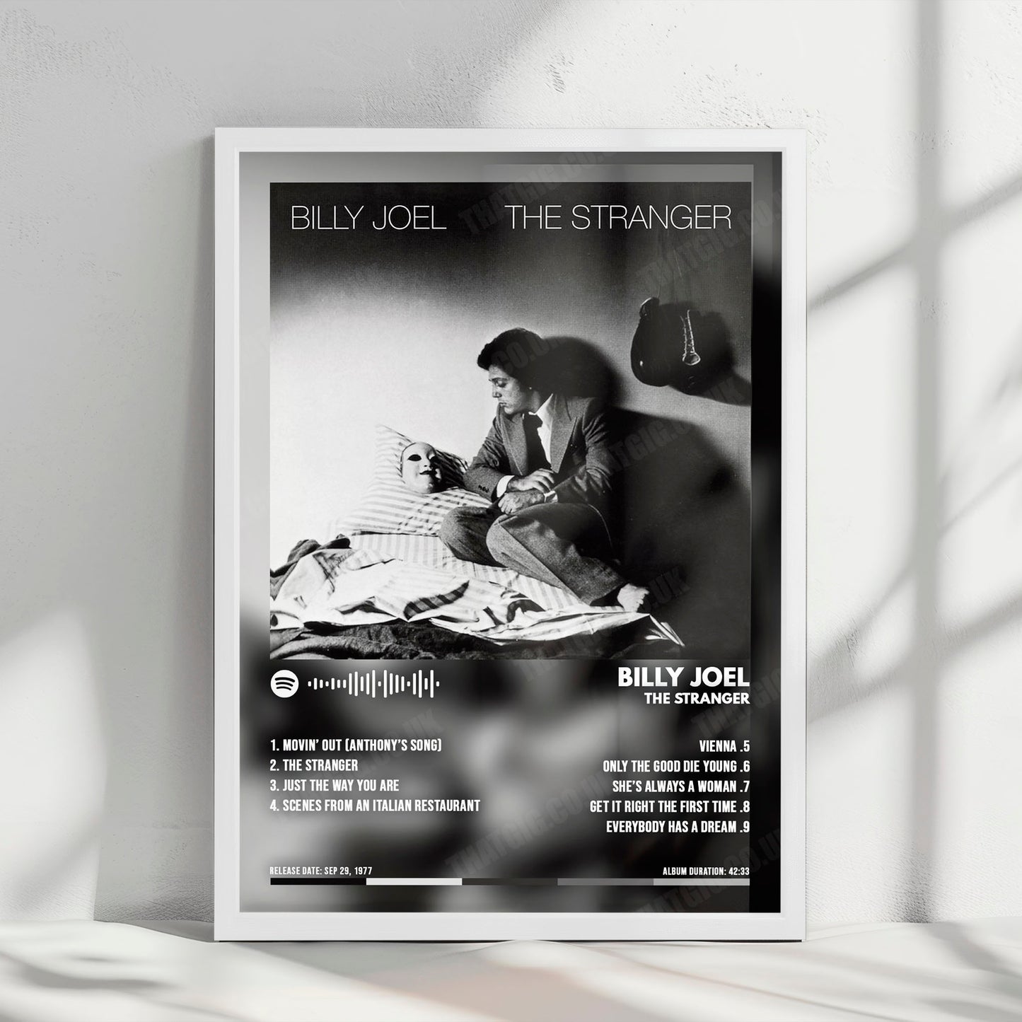 Billy Joel "The Stranger " Album Cover Poster - with Complete Tracklist