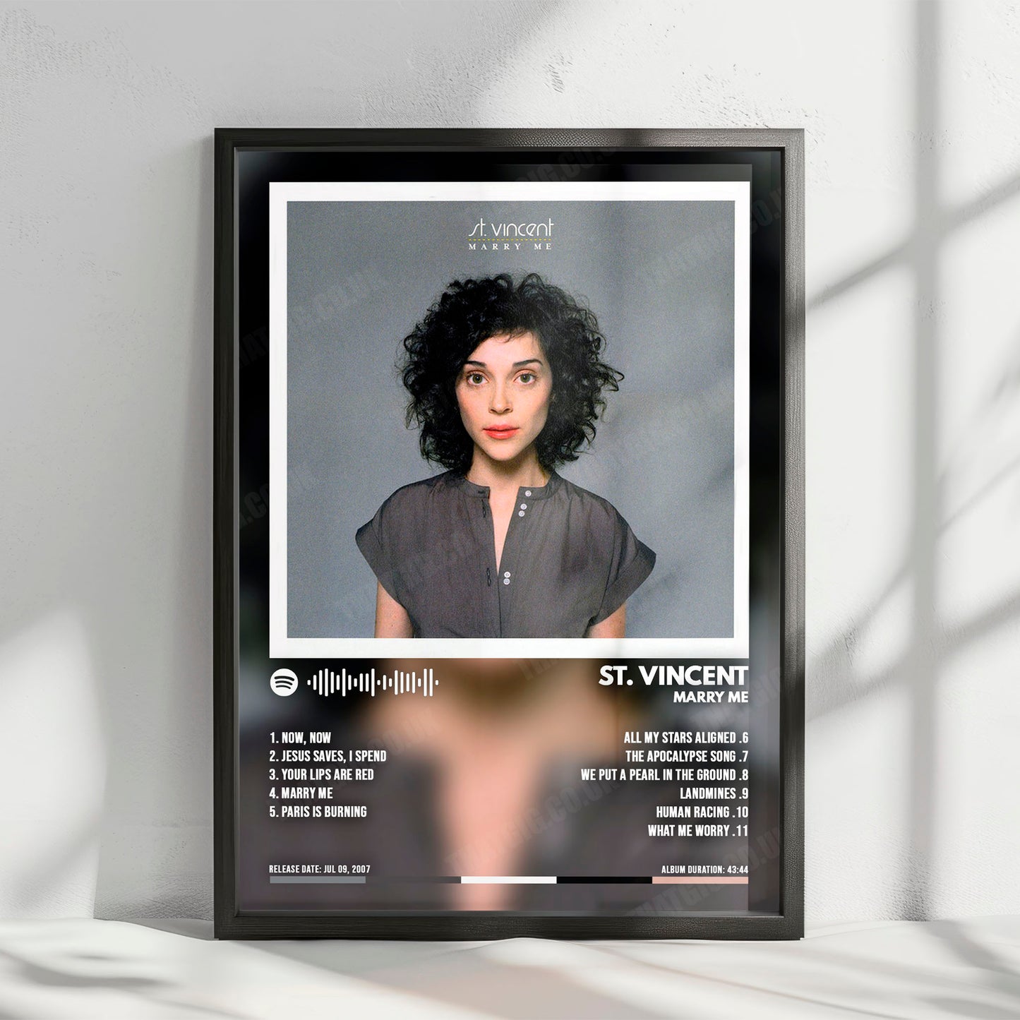 St. Vincent "Marry Me" Album Cover Poster - with Complete Tracklist