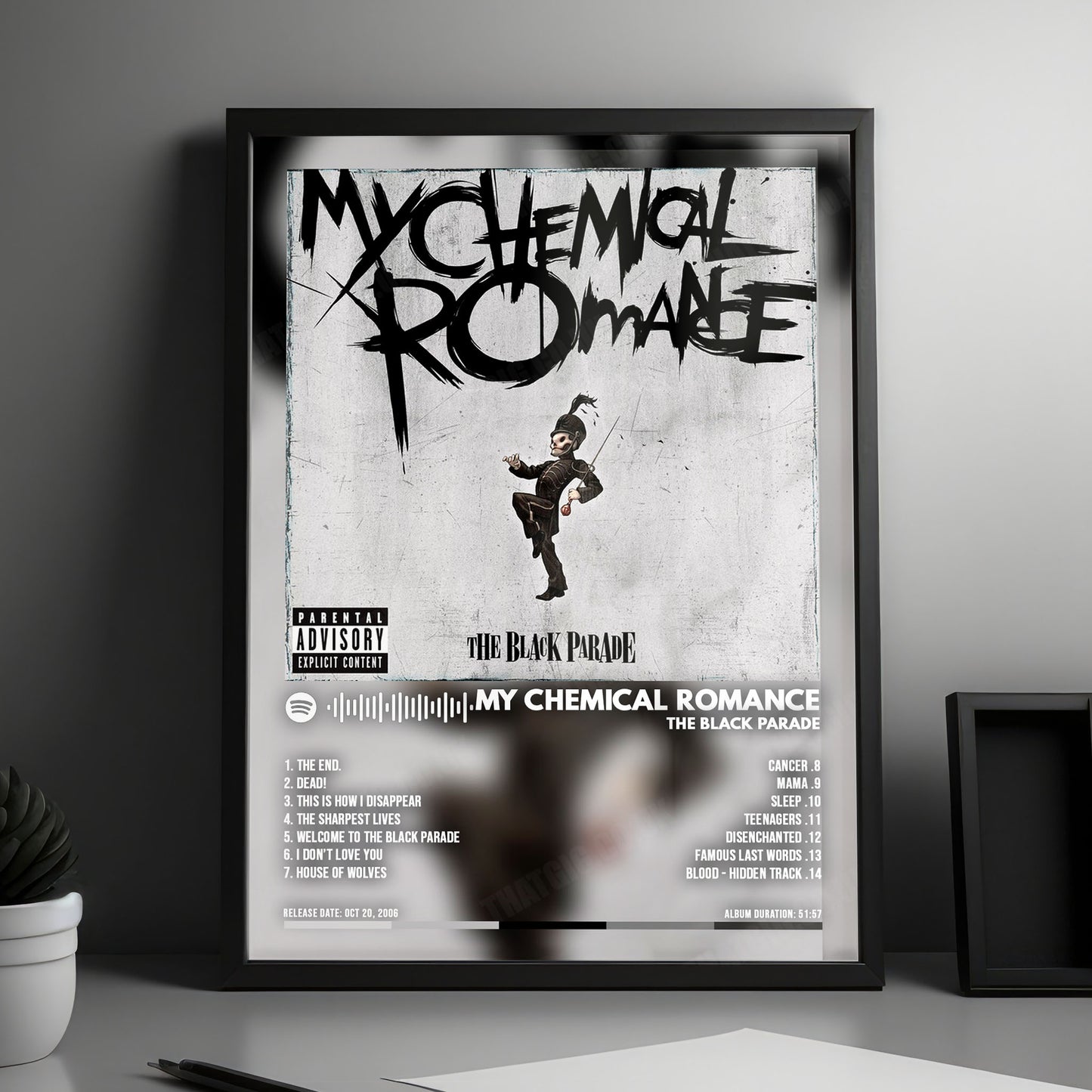 My Chemical Romance "The Black Parade" Album Cover Poster - with Complete Tracklist