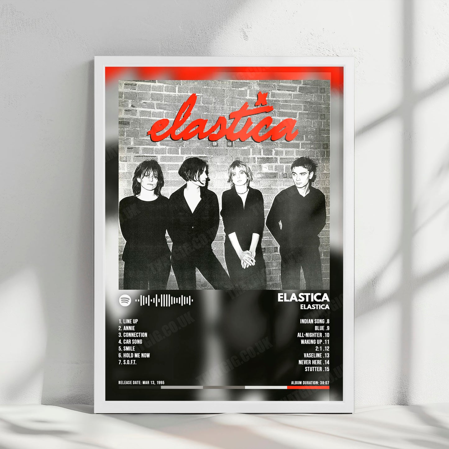 Elastica "Elastica" Album Cover Poster - with Complete Tracklist