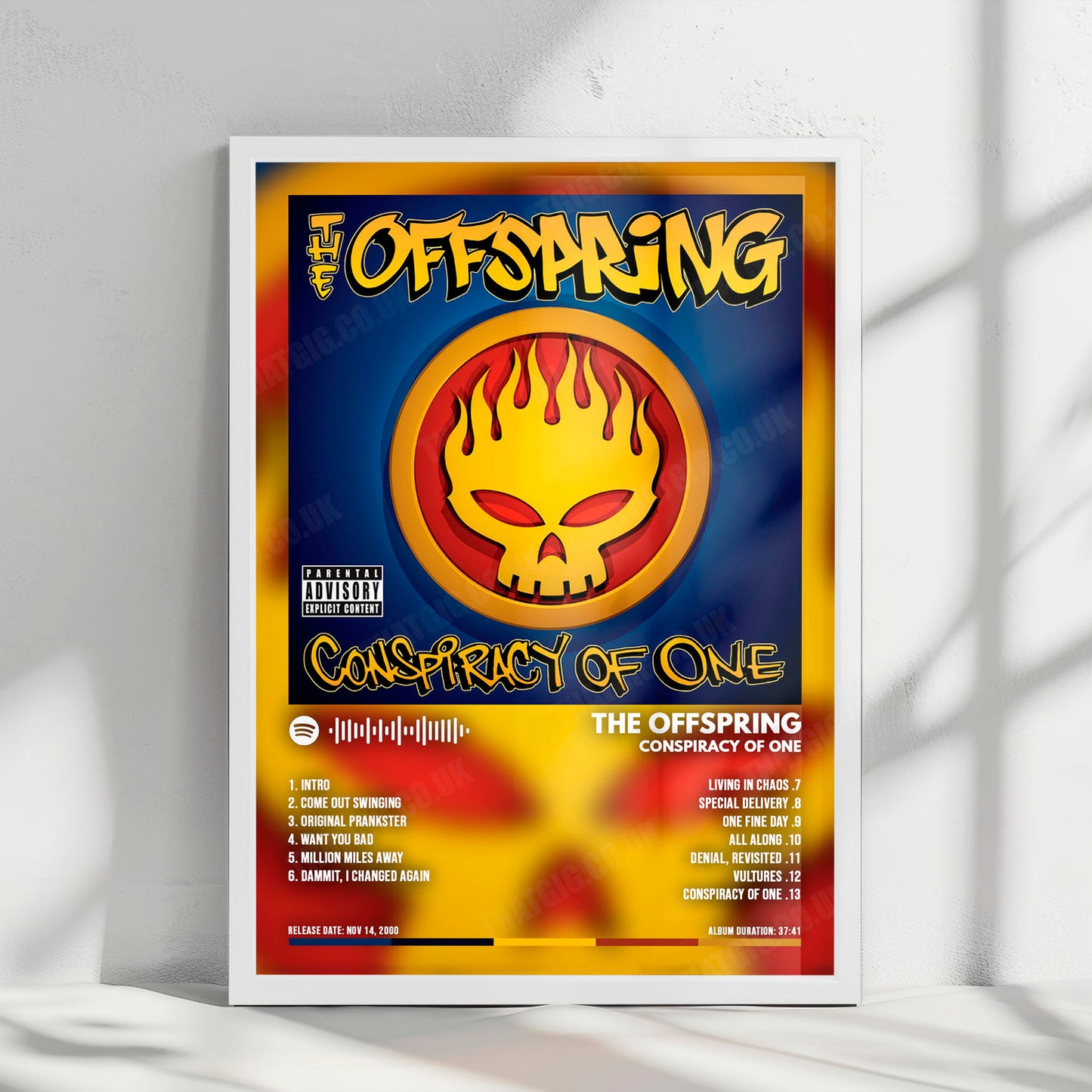 The Offspring "Conspiracy of One " Album Cover Poster - with Complete Tracklist