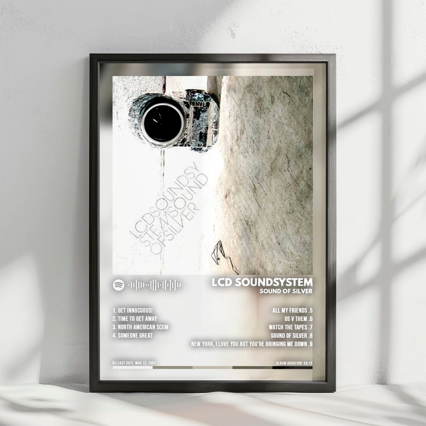 LCD Soundsystem "Sound of Silver" Album Cover Poster - with Complete Tracklist