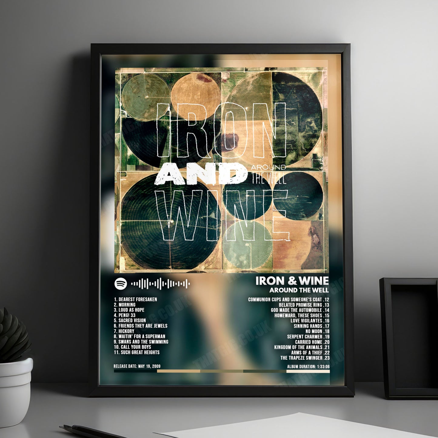 Iron & Wine "Around the Well" Album Cover Poster - with Complete Tracklist
