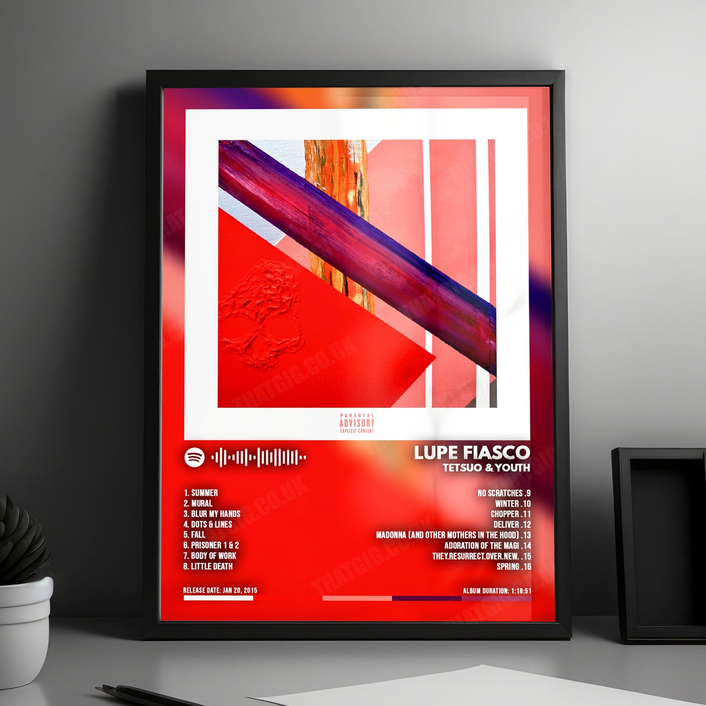 Lupe Fiasco "Tetsuo & Youth" Album Cover Poster - with Complete Tracklist
