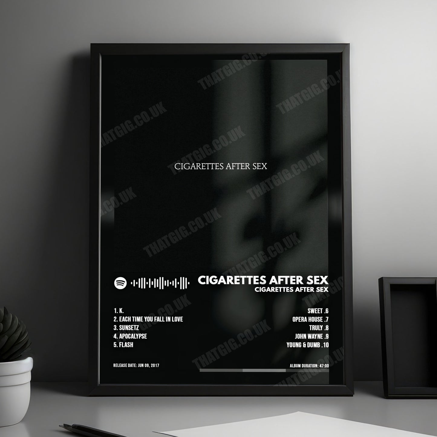 Cigarettes After Sex "Cigarettes After Sex" Album Cover Poster - with Complete Tracklist
