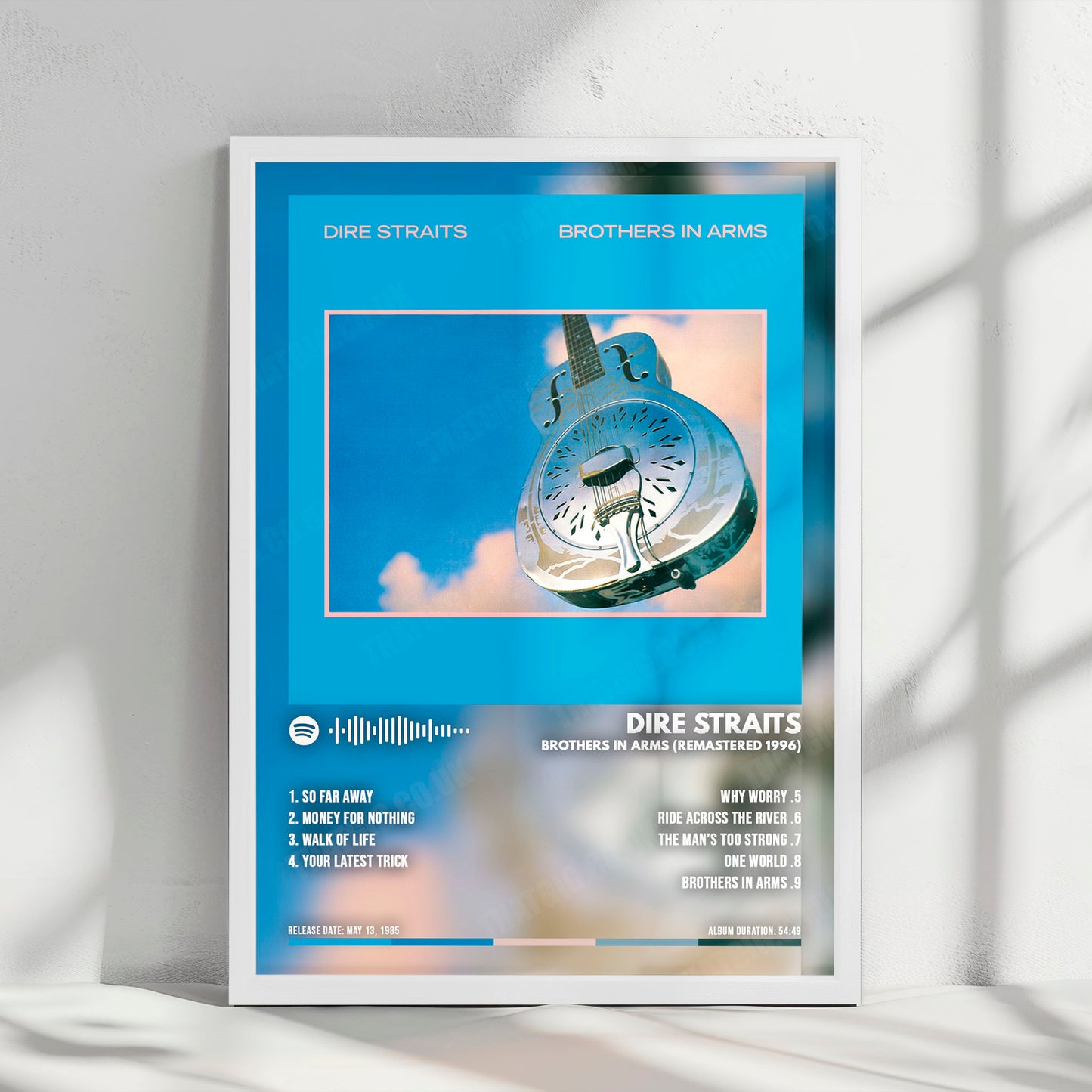 Dire Straits "Brothers in Arms " Album Cover Poster - with Complete Tracklist