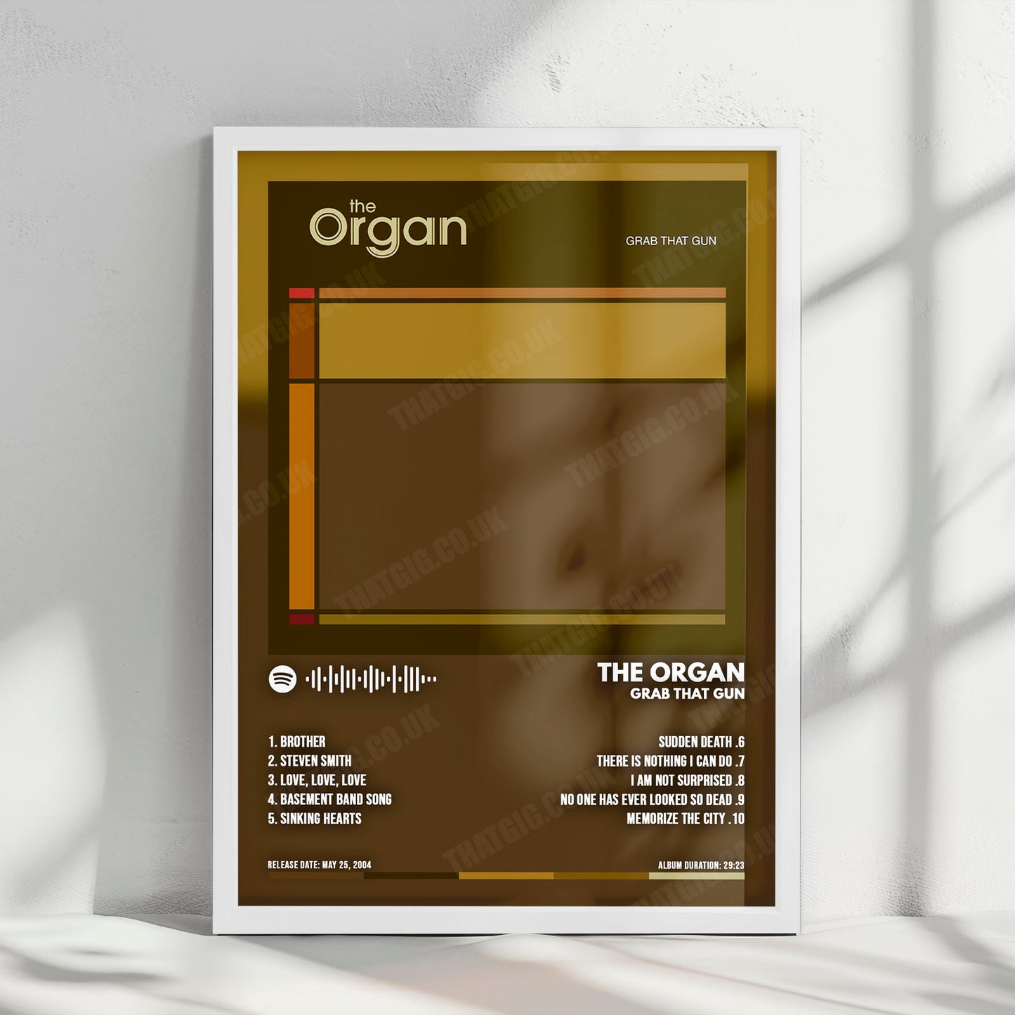 The Organ "Grab That Gun" Album Cover Poster - with Complete Tracklist