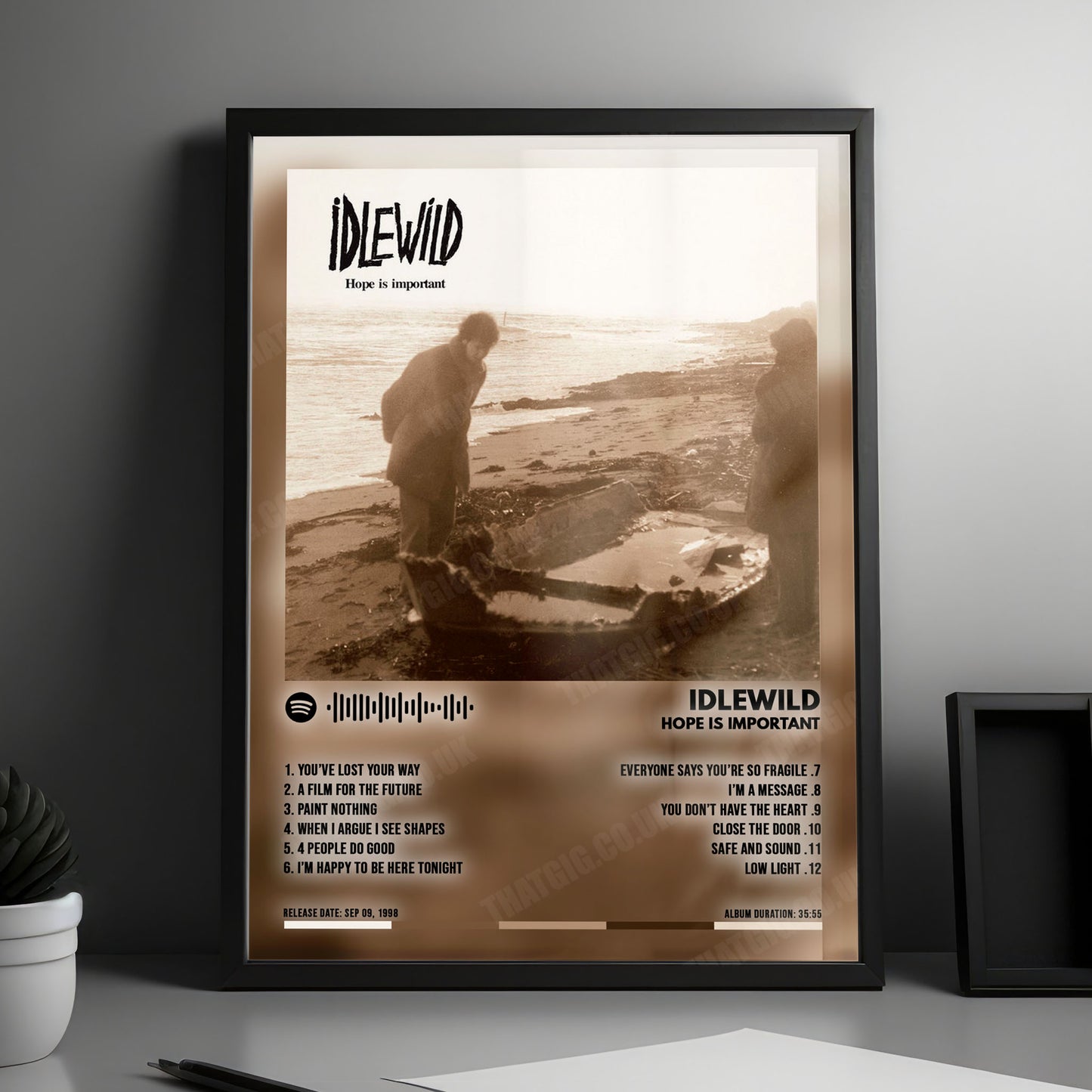 Idlewild "Hope Is Important" Album Cover Poster - with Complete Tracklist