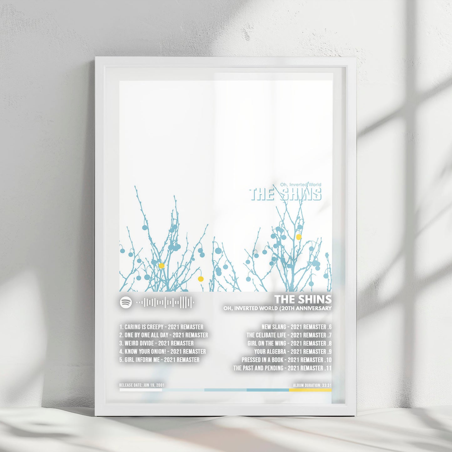 The Shins "Oh, Inverted World" Album Cover Poster - with Complete Tracklist