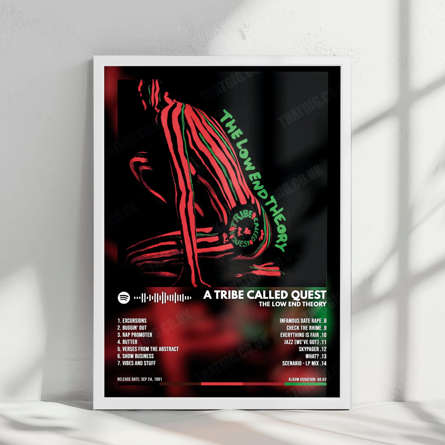 A Tribe Called Quest "The Low End Theory" Album Cover Poster - with Complete Tracklist
