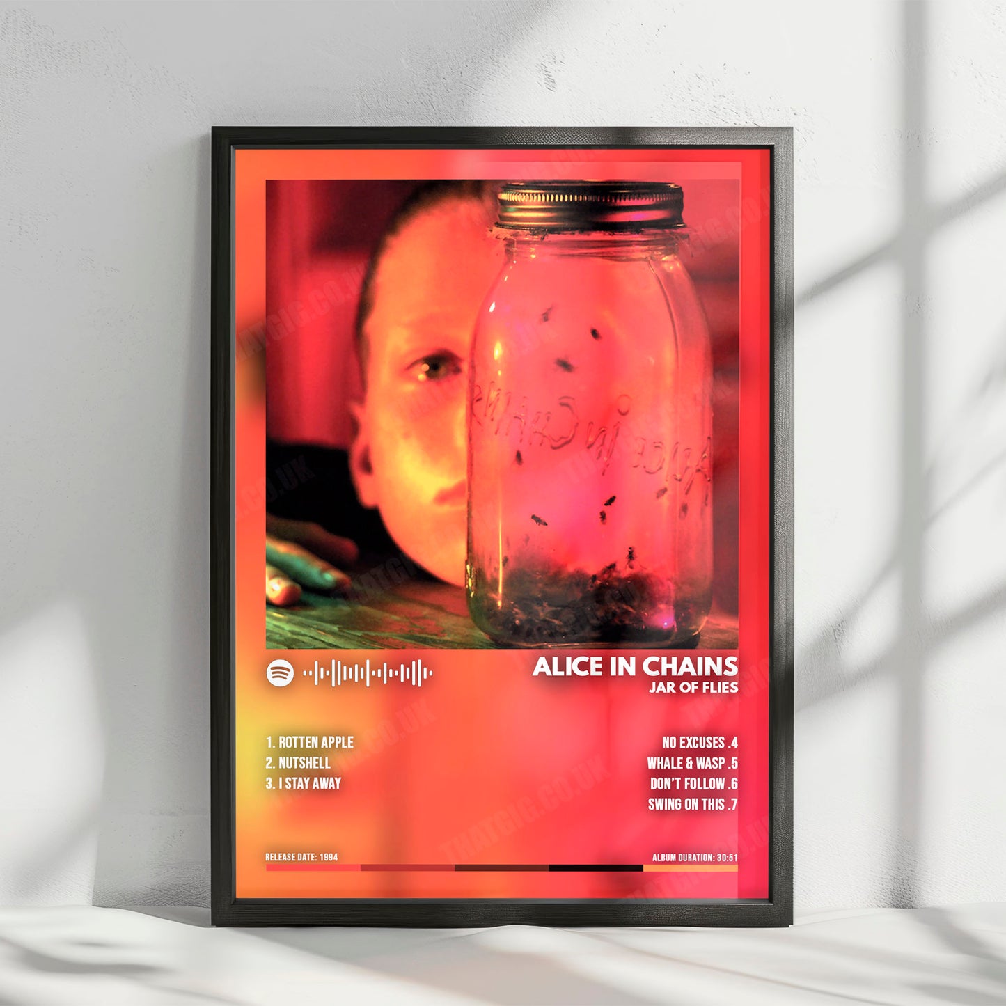 Alice in Chains "Jar of Flies" Album Cover Poster - with Complete Tracklist