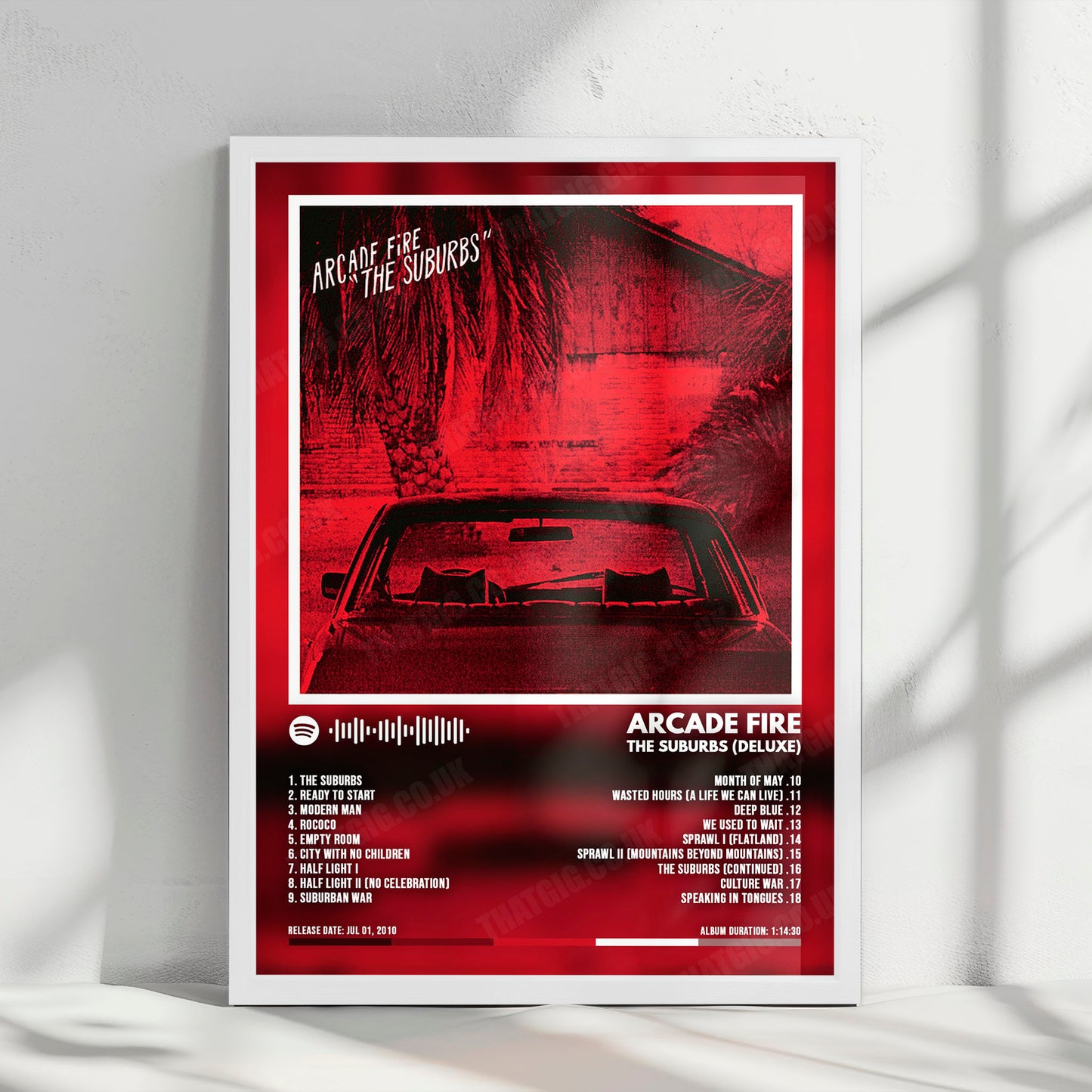 Arcade Fire "The Suburbs" Album Cover Poster - with Complete Tracklist