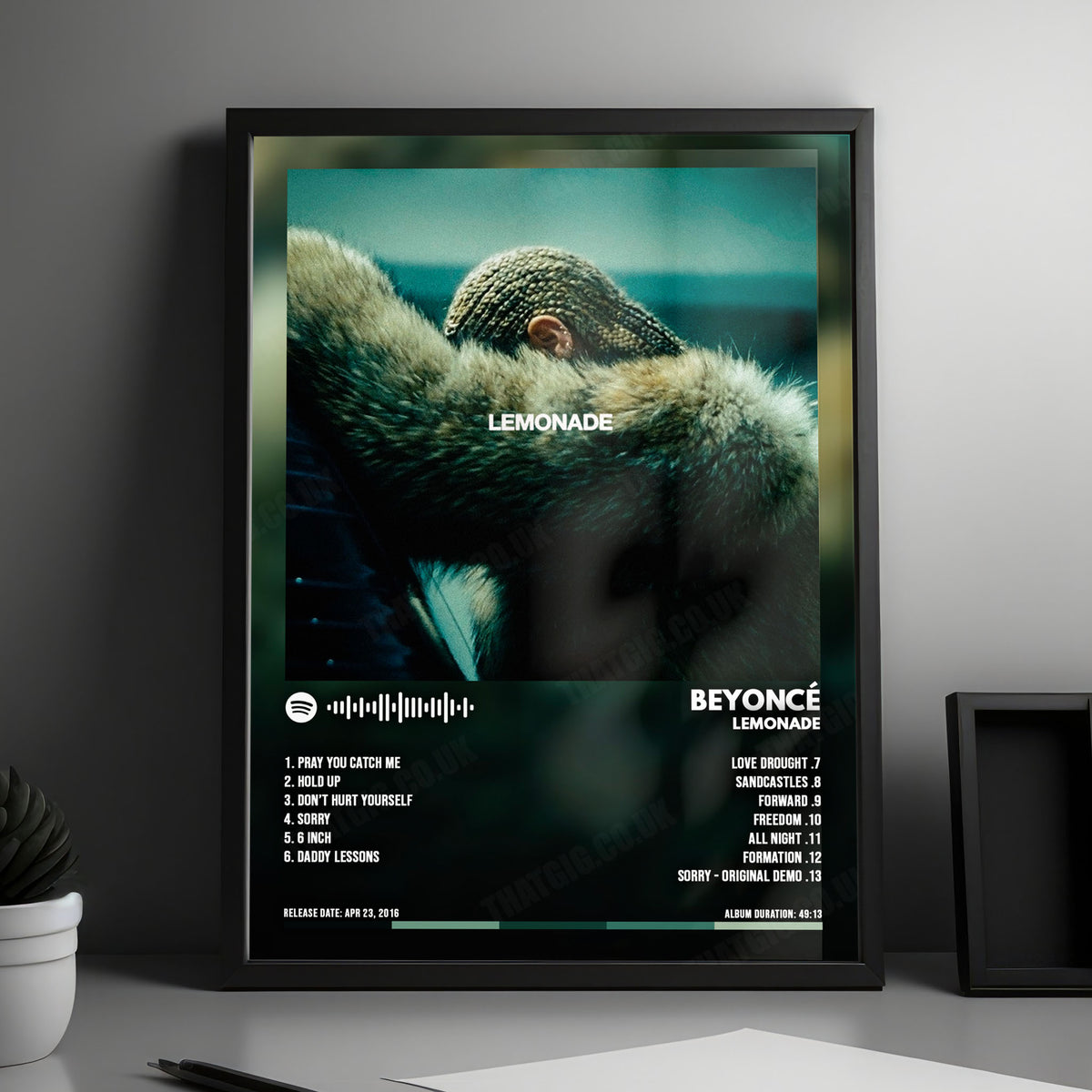 Beyoncé "Lemonade" Album Cover Poster - with Complete Tracklist