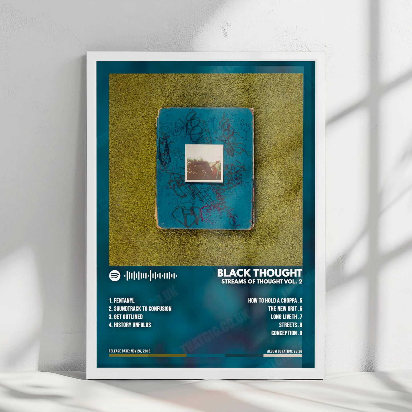 Black Thought "Streams of Thought, Vol. 2 " Album Cover Poster - with Complete Tracklist