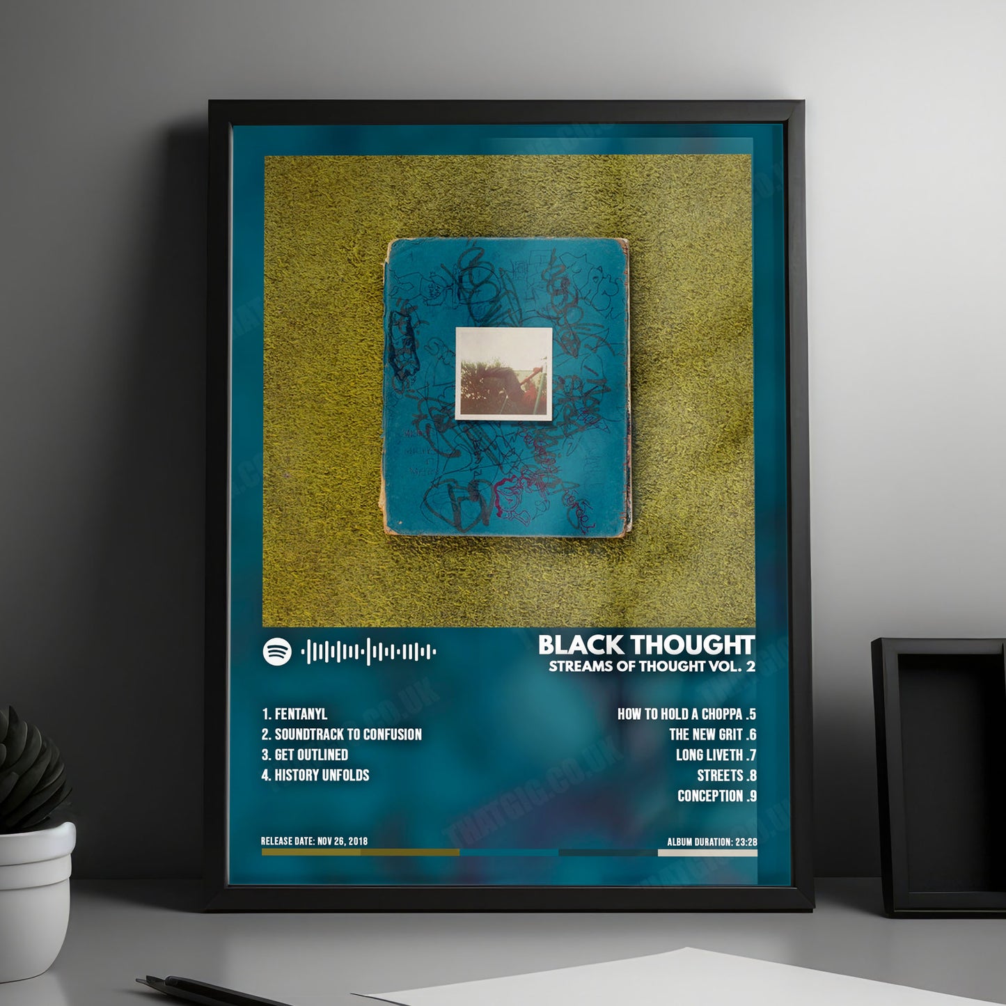 Black Thought "Streams of Thought, Vol. 2 " Album Cover Poster - with Complete Tracklist