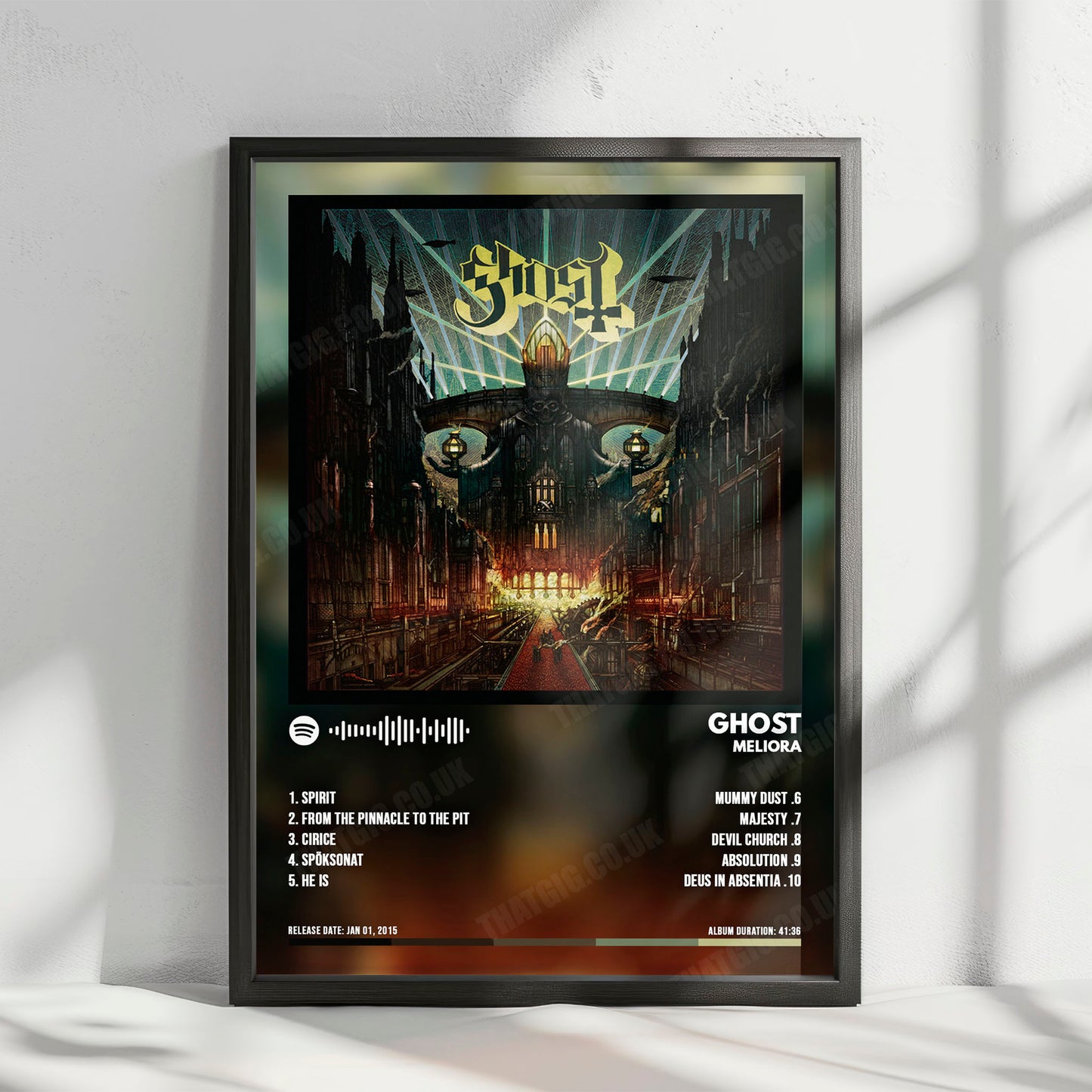 Ghost "Meliora " Album Cover Poster - with Complete Tracklist