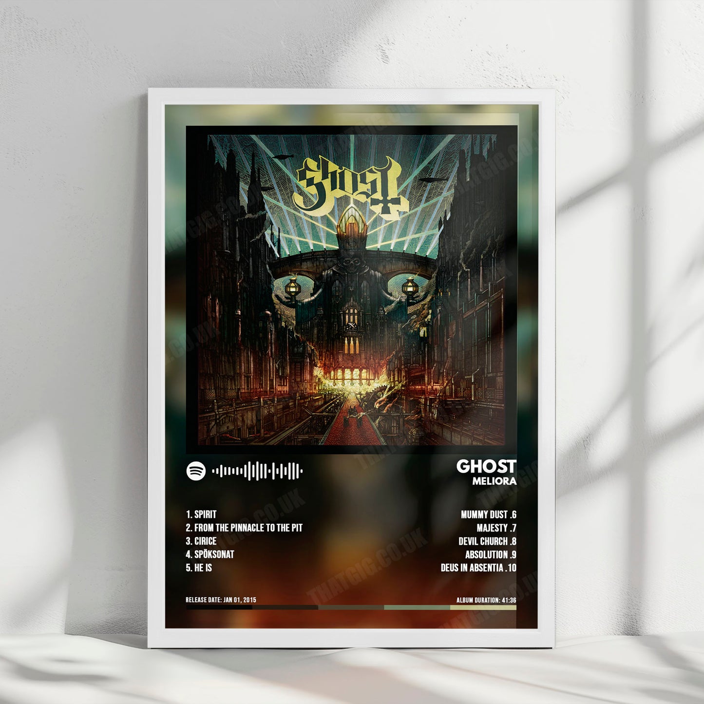 Ghost "Meliora " Album Cover Poster - with Complete Tracklist