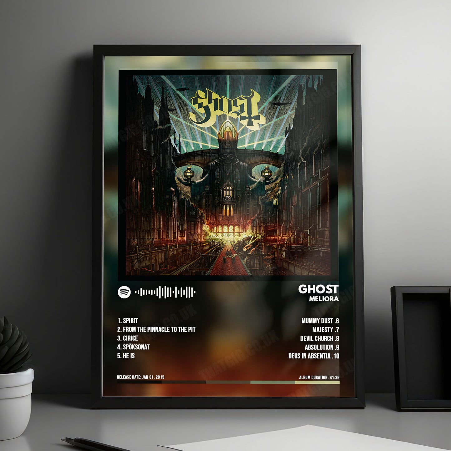 Ghost "Meliora " Album Cover Poster - with Complete Tracklist