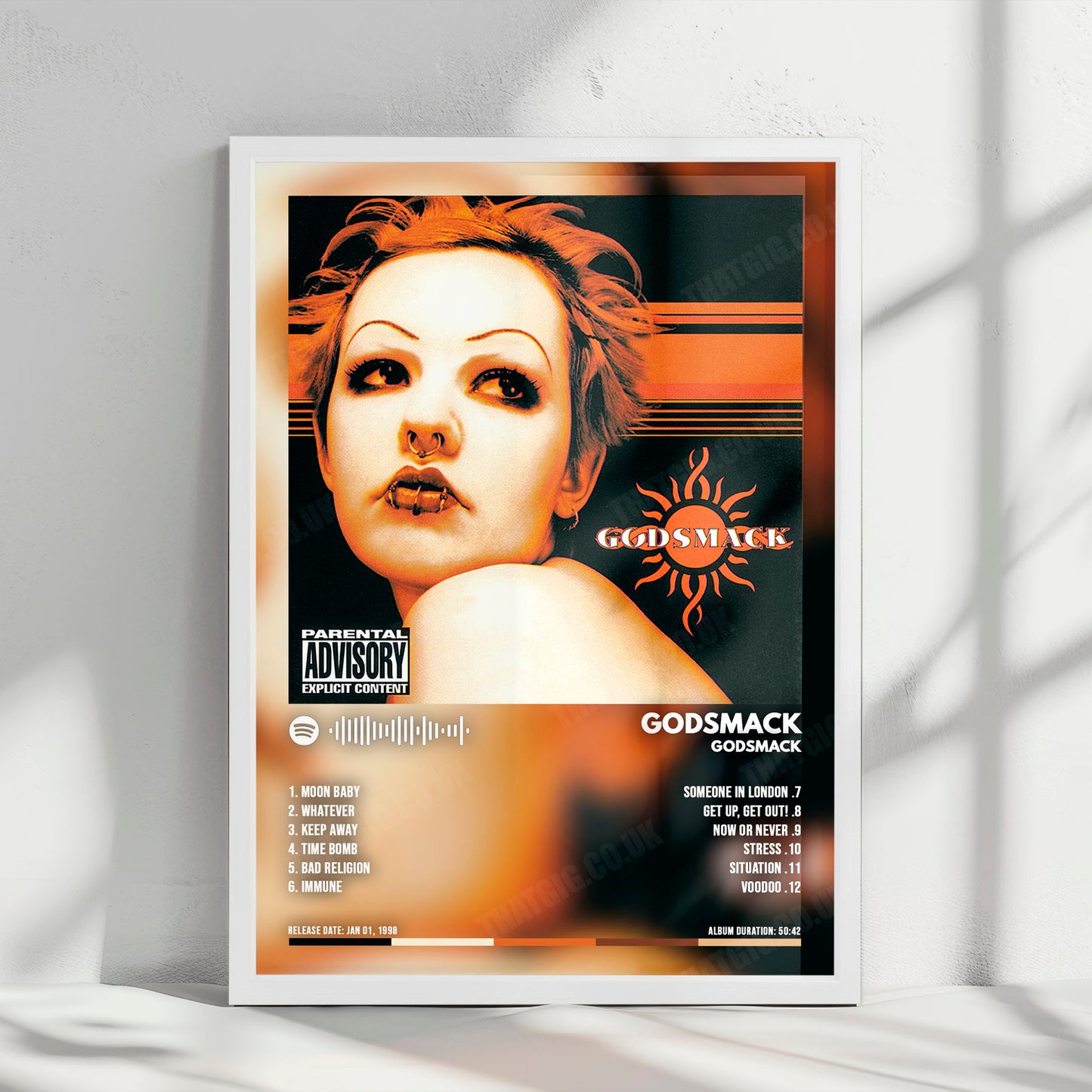 Godsmack "Godsmack " Album Cover Poster - with Complete Tracklist