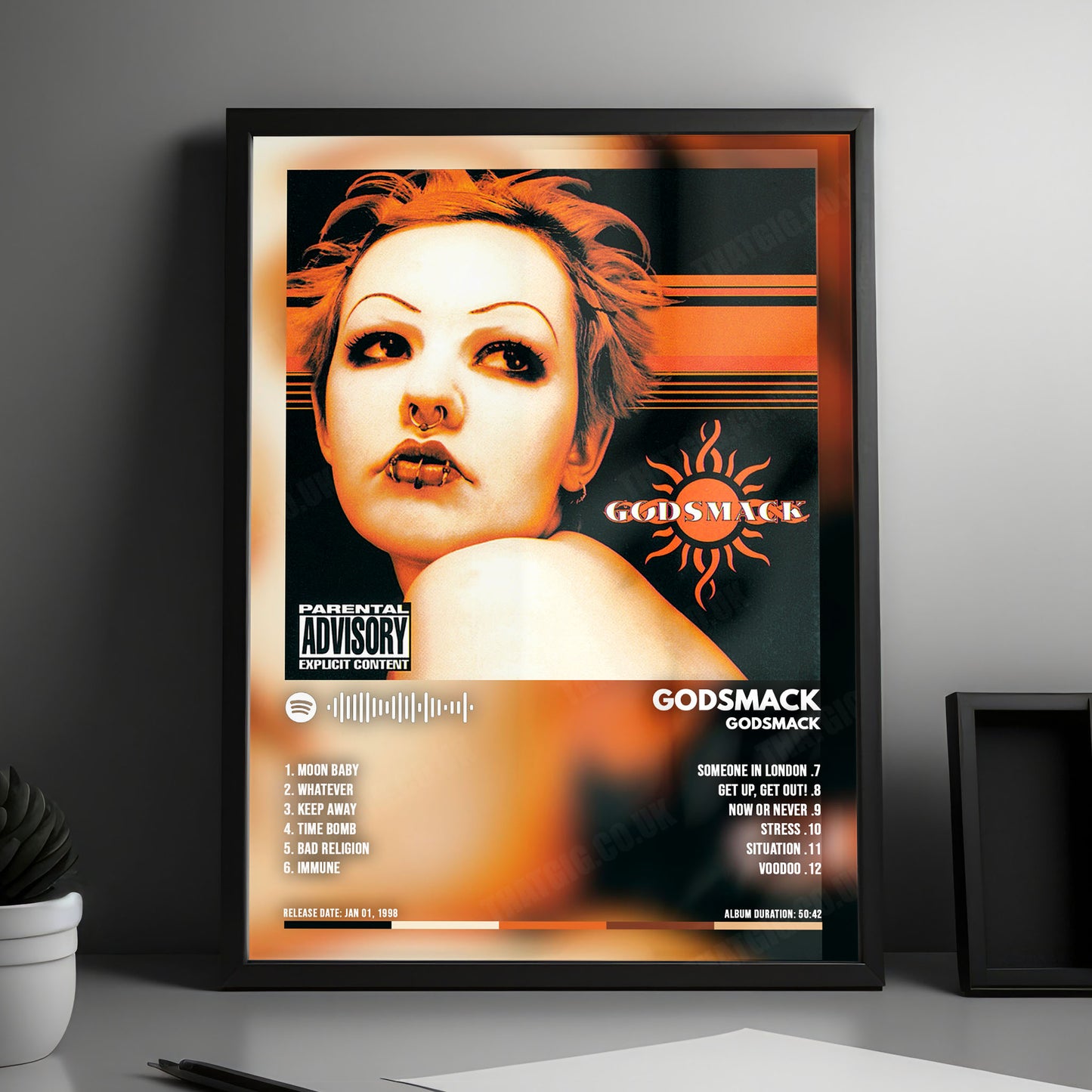 Godsmack "Godsmack " Album Cover Poster - with Complete Tracklist