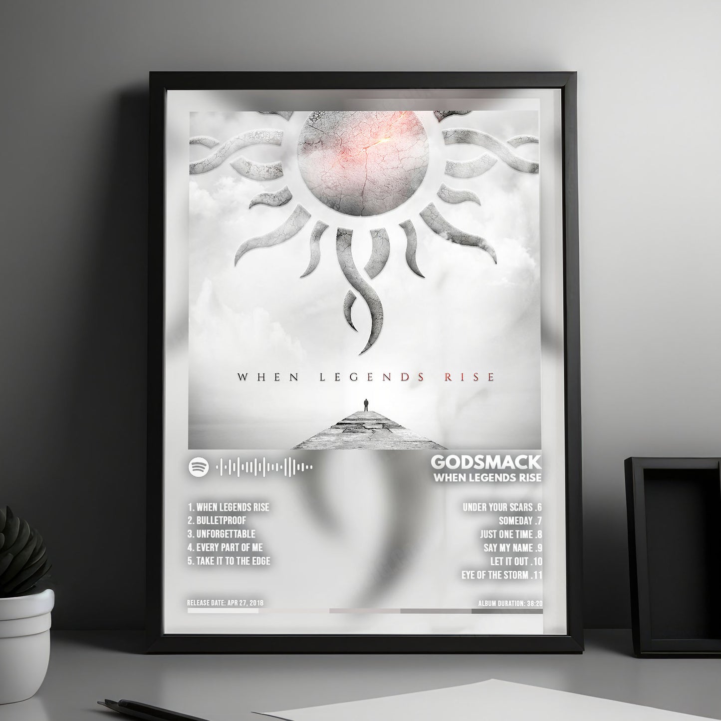 Godsmack "When Legends Rise " Album Cover Poster - with Complete Tracklist