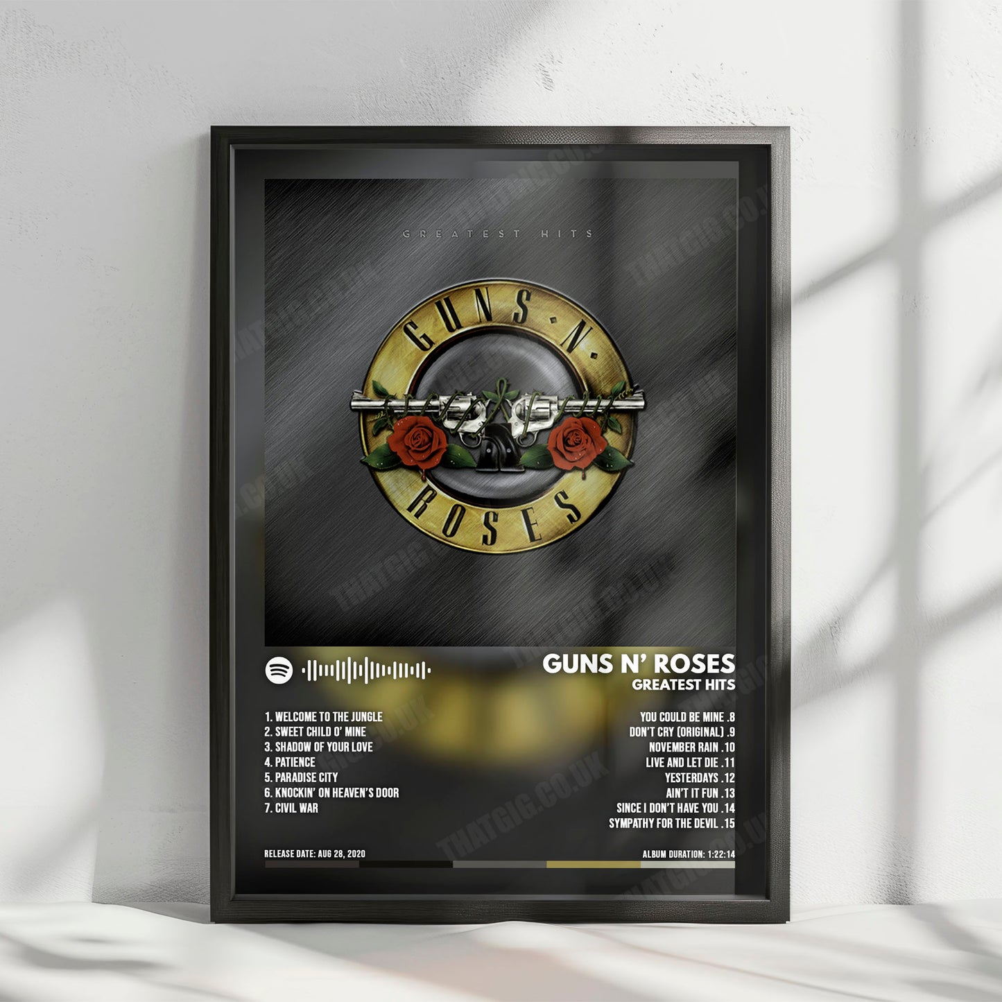 Guns 'N' Roses "Greatest Hits" Album Cover Poster - With Complete Track list