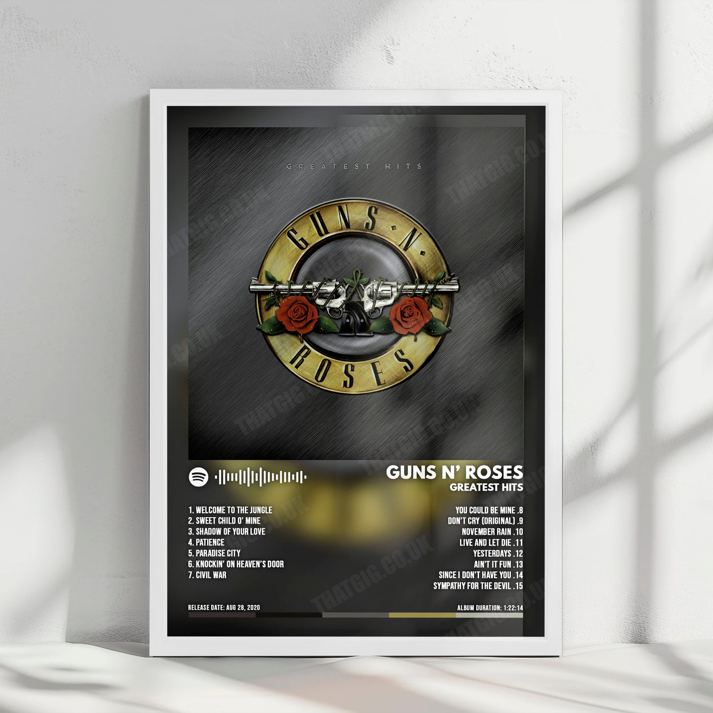 Guns 'N' Roses "Greatest Hits" Album Cover Poster - With Complete Track list