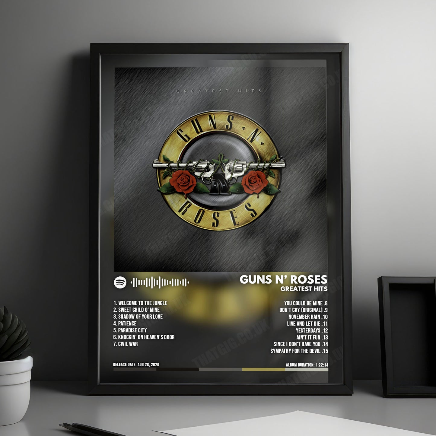 Guns 'N' Roses "Greatest Hits" Album Cover Poster - With Complete Track list