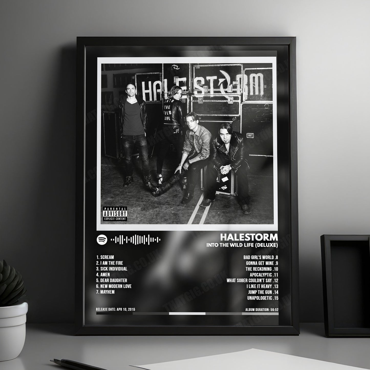 Halestorm "Into the Wild Life " Album Cover Poster - with Complete Tracklist
