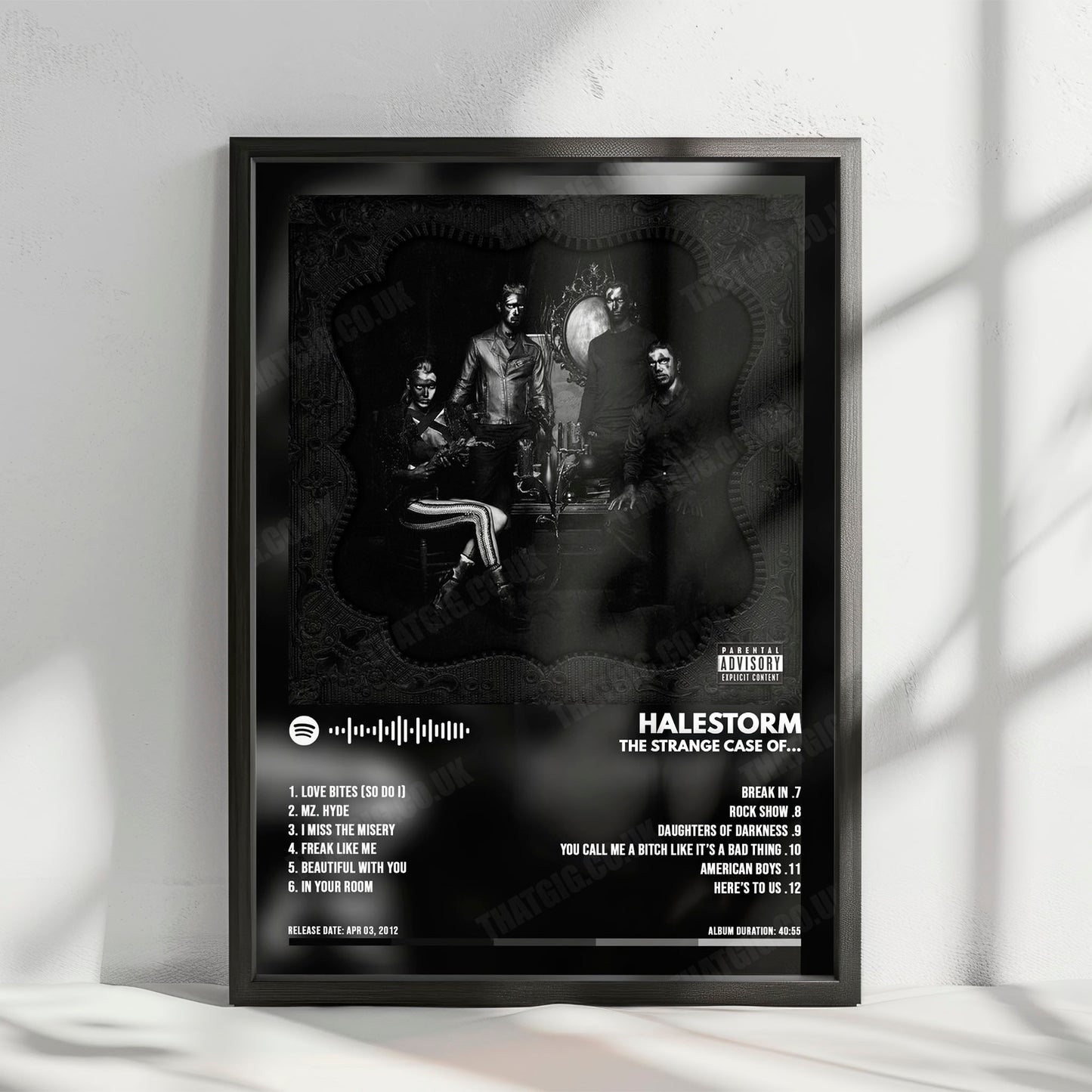 Halestorm "The Strange Case Of... " Album Cover Poster - with Complete Tracklist