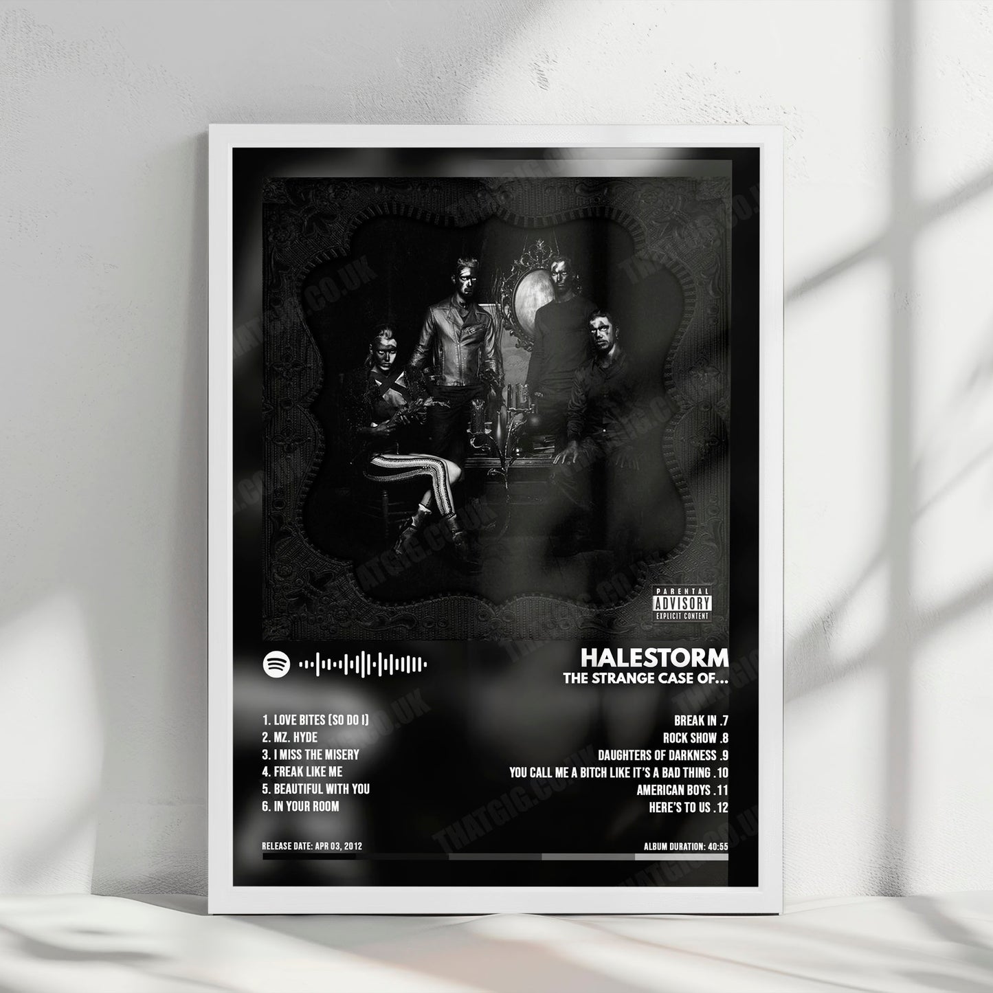 Halestorm "The Strange Case Of... " Album Cover Poster - with Complete Tracklist