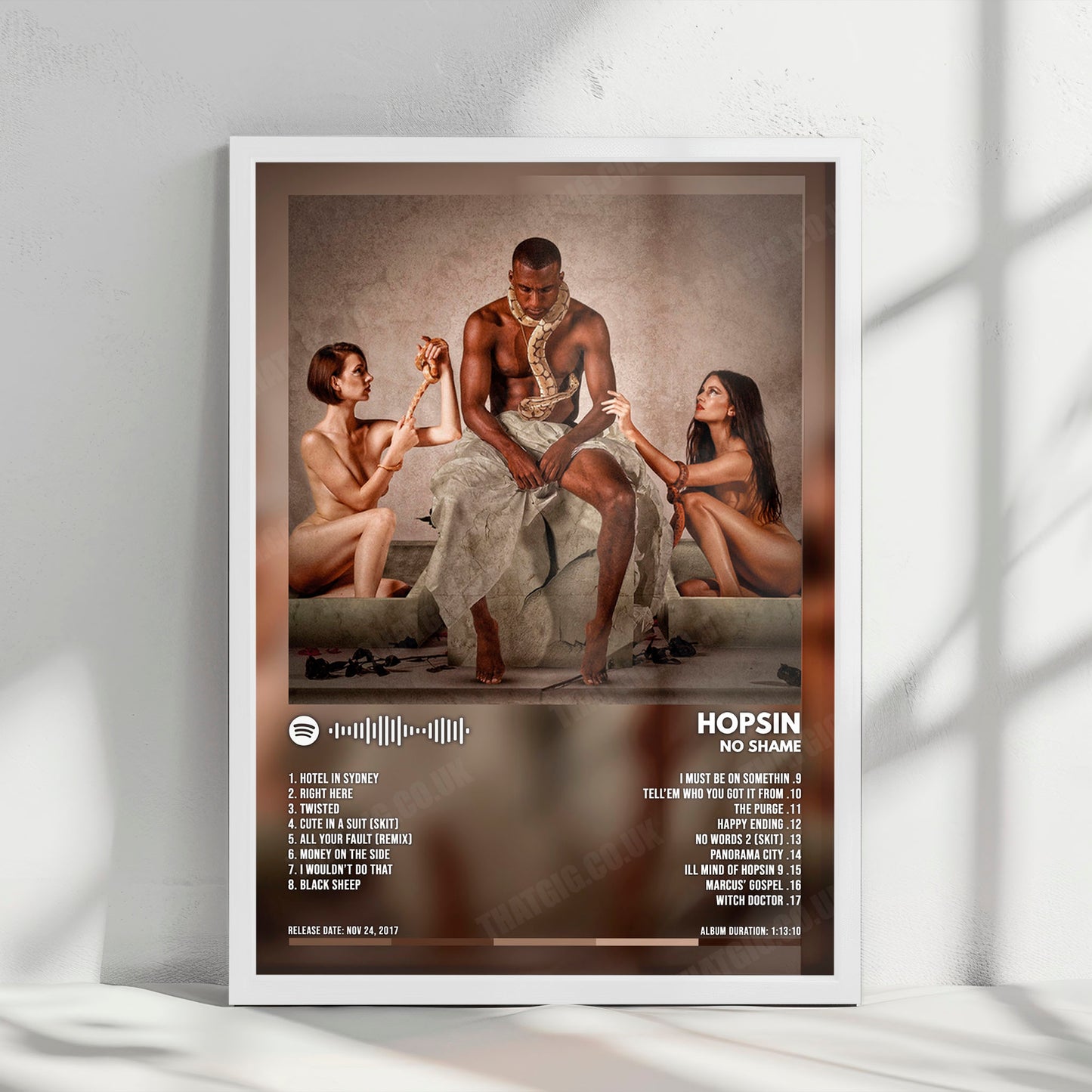 Hopsin "No Shame" Album Cover Poster - with Complete Tracklist