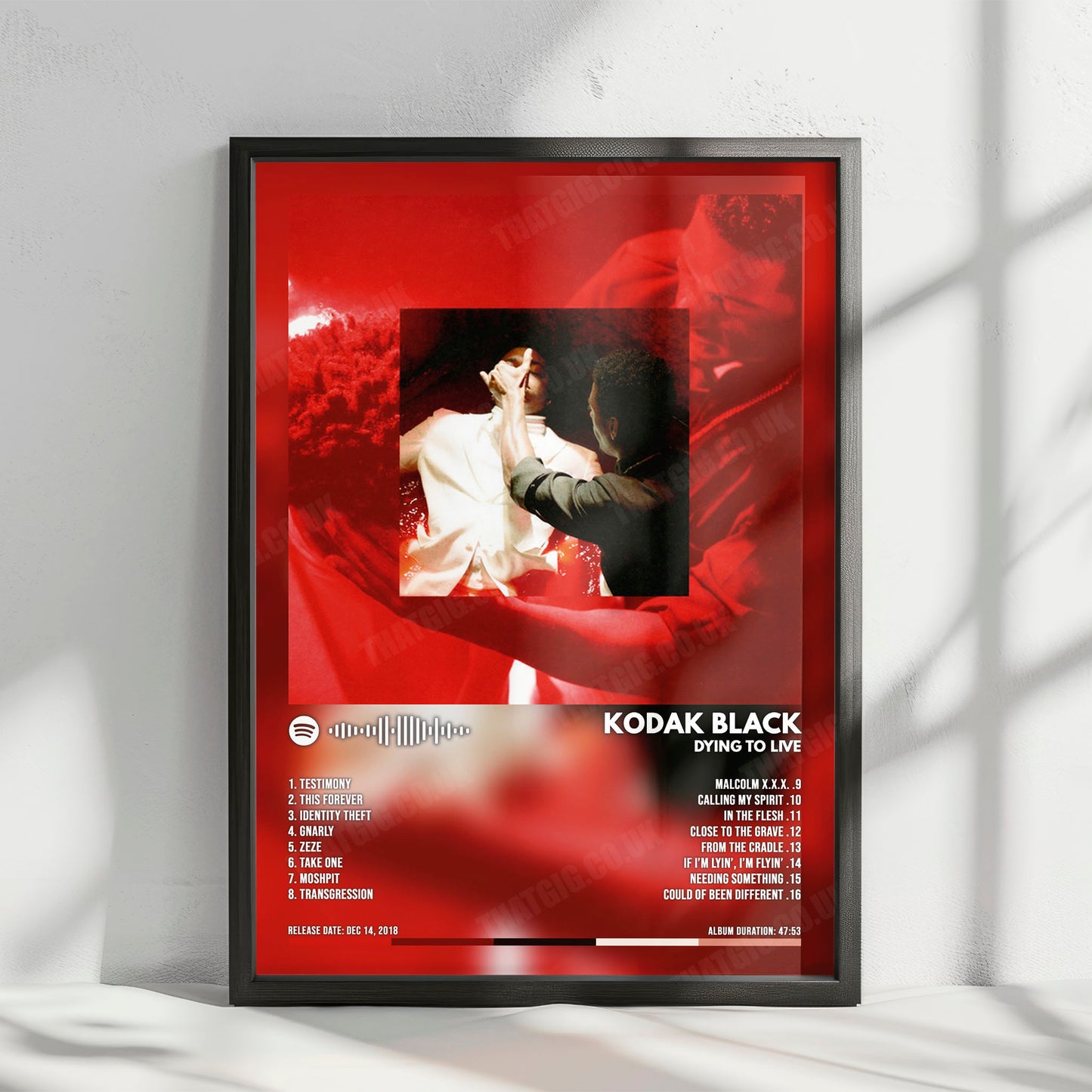 Kodak Black "Dying to Live" Album Cover Poster - with Complete Tracklist