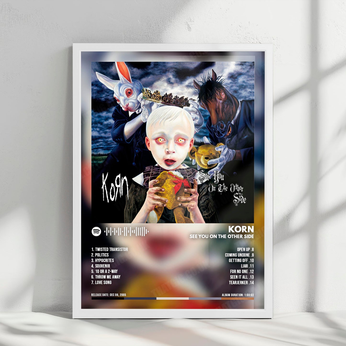 Korn "See You on the Other Side " Album Cover Poster - with Complete Tracklist