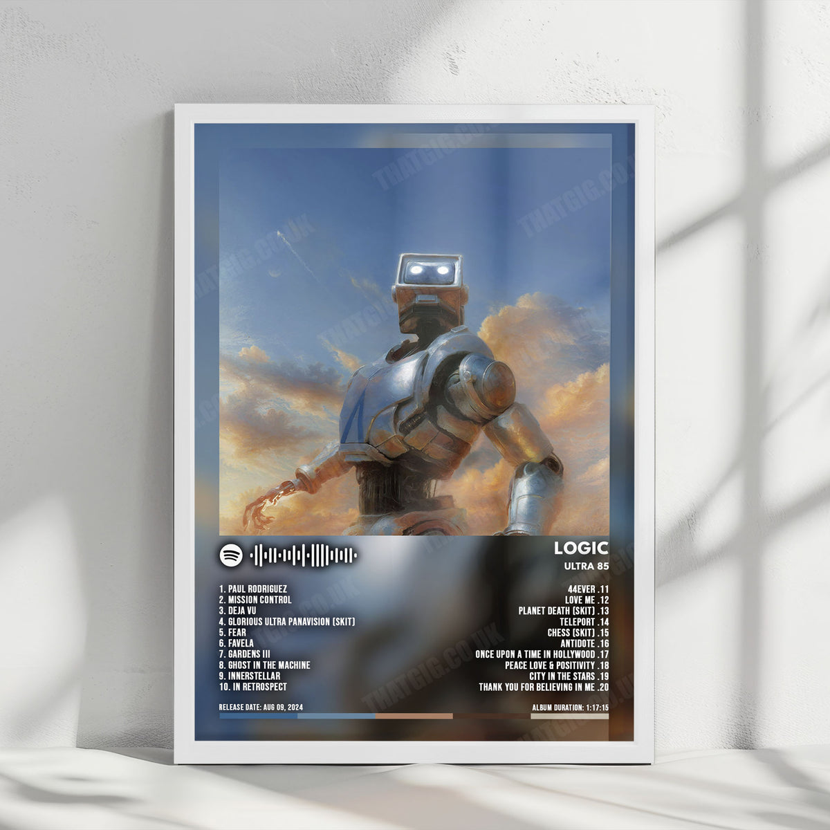 Logic "Ultra 85" Album Cover Poster - with Complete Tracklist