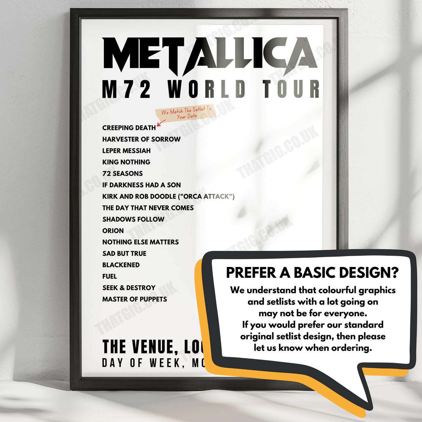 Metallica Setlist Poster - Estadio GNP Seguros, Mexico City - September 22nd, 2024