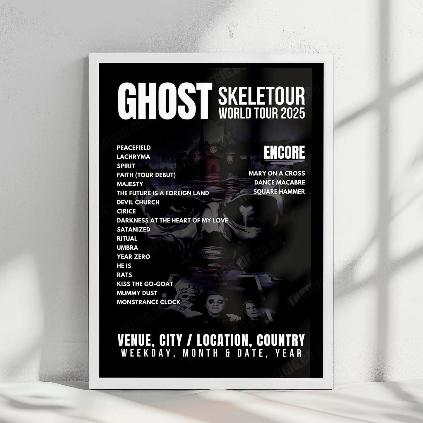 Ghost Setlist Poster - Festhalle, Frankfurt - April 23rd, 2025