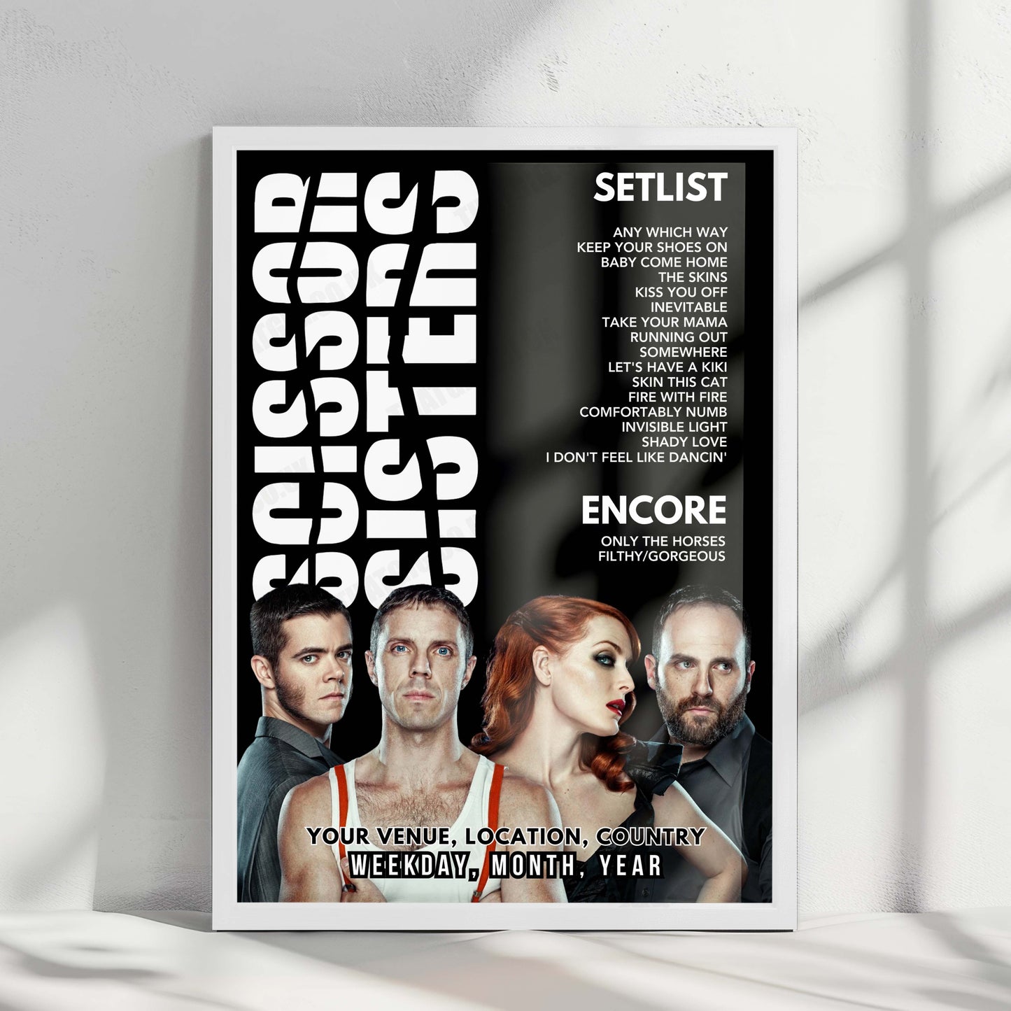 Scissor Sisters Setlist Poster - Co-op Live, Manchester - May 21st, 2025